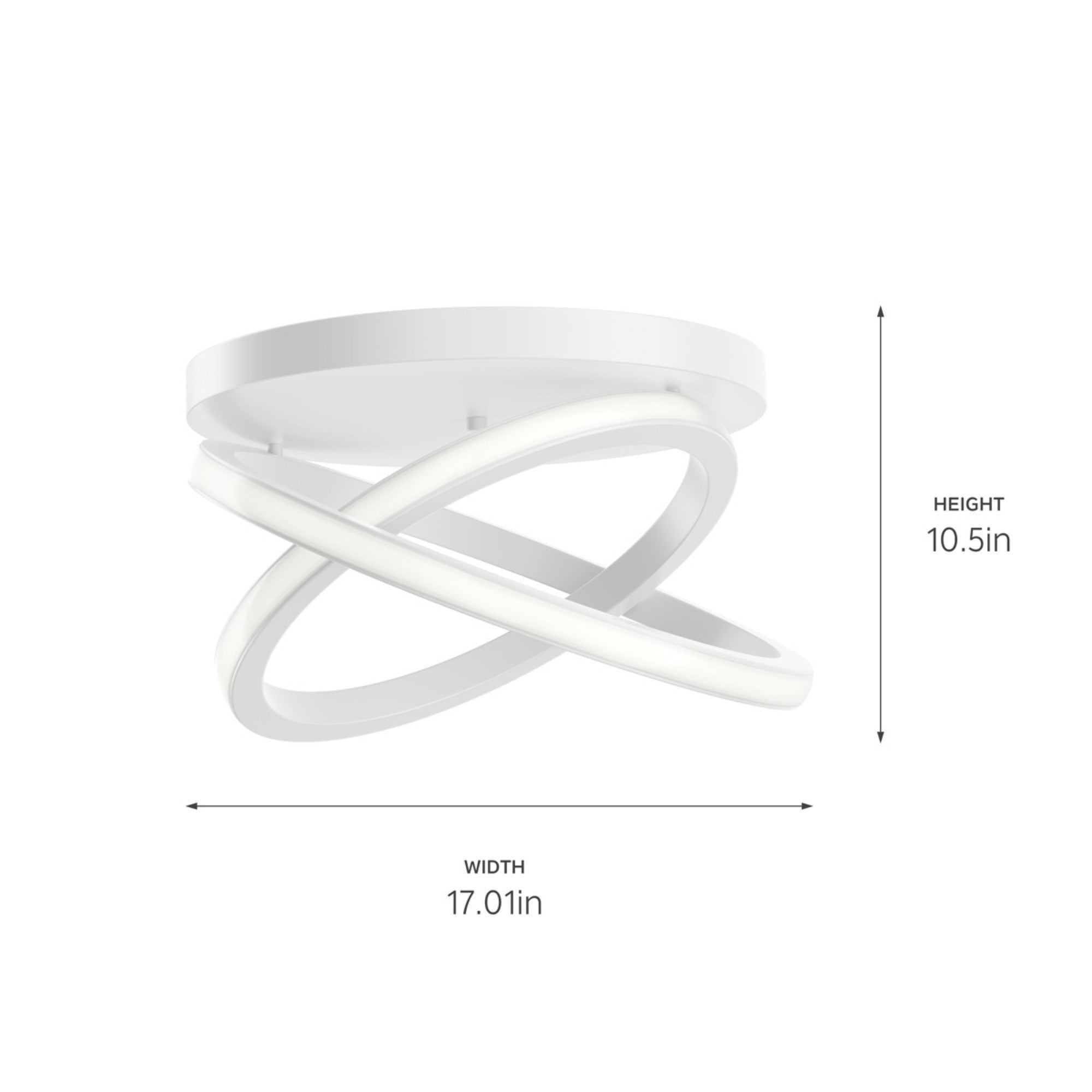 Caputo 19" LED Flush Mount, White Finish - Bees Lighting