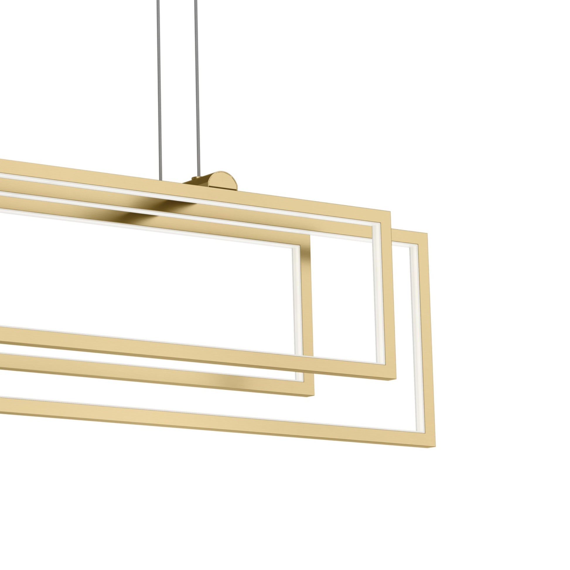 Jestin 38" LED Linear Chandelier, Champagne Gold Finish - Bees Lighting