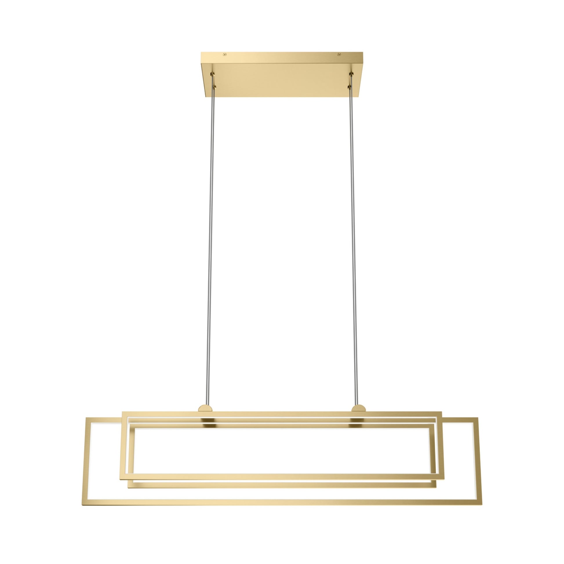 Jestin 38" LED Linear Chandelier, Champagne Gold Finish - Bees Lighting