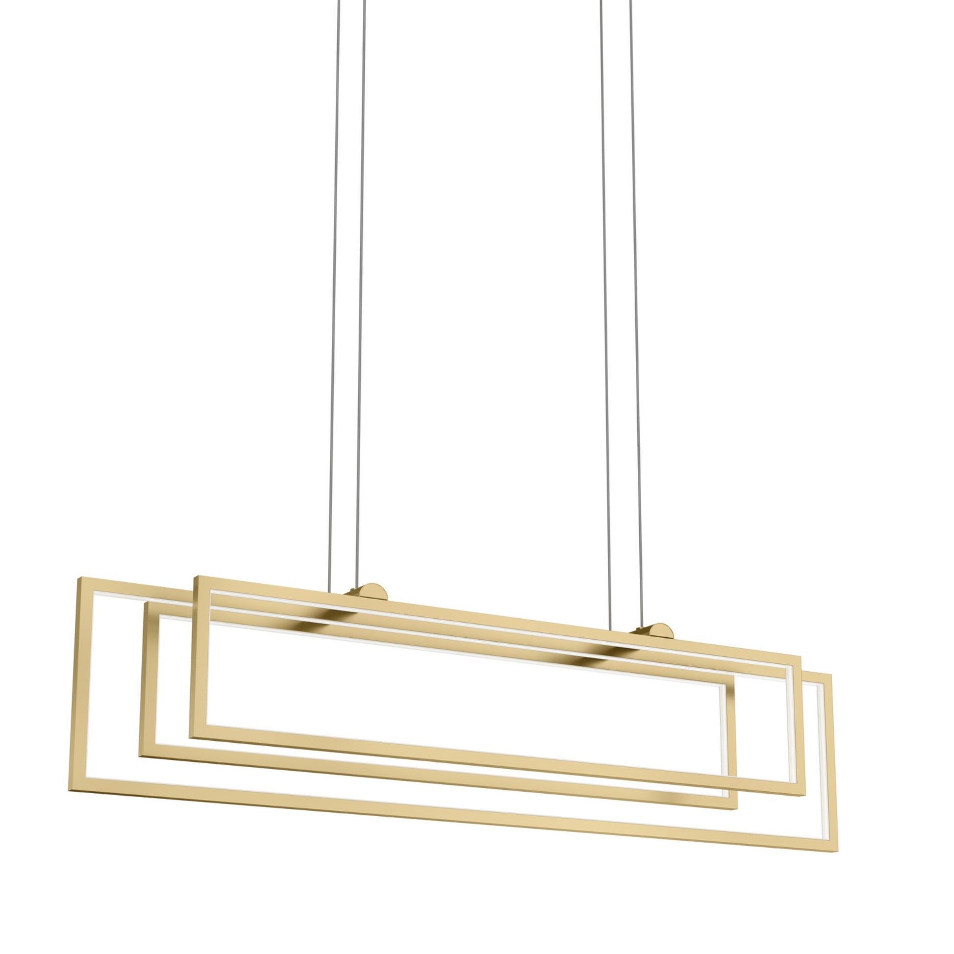 Jestin 38" LED Linear Chandelier, Champagne Gold Finish - Bees Lighting