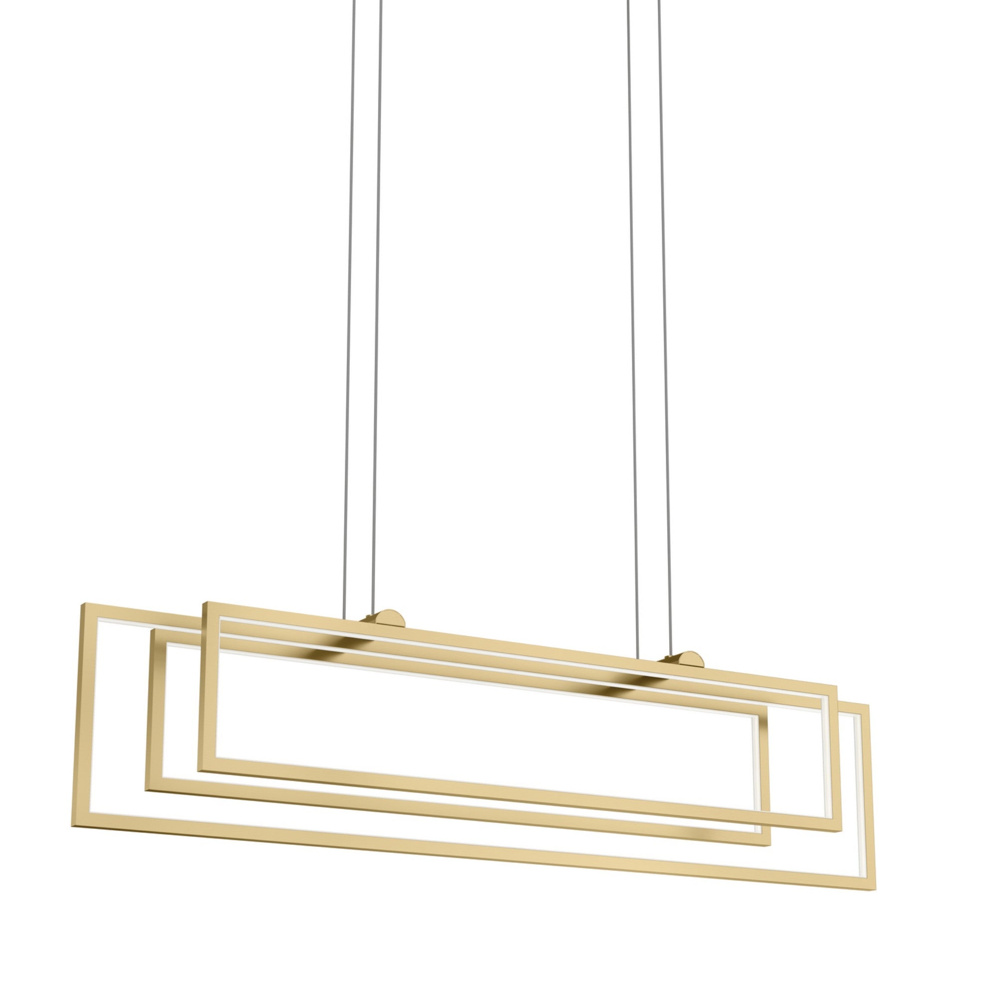 Jestin 38" LED Linear Chandelier, Champagne Gold Finish - Bees Lighting