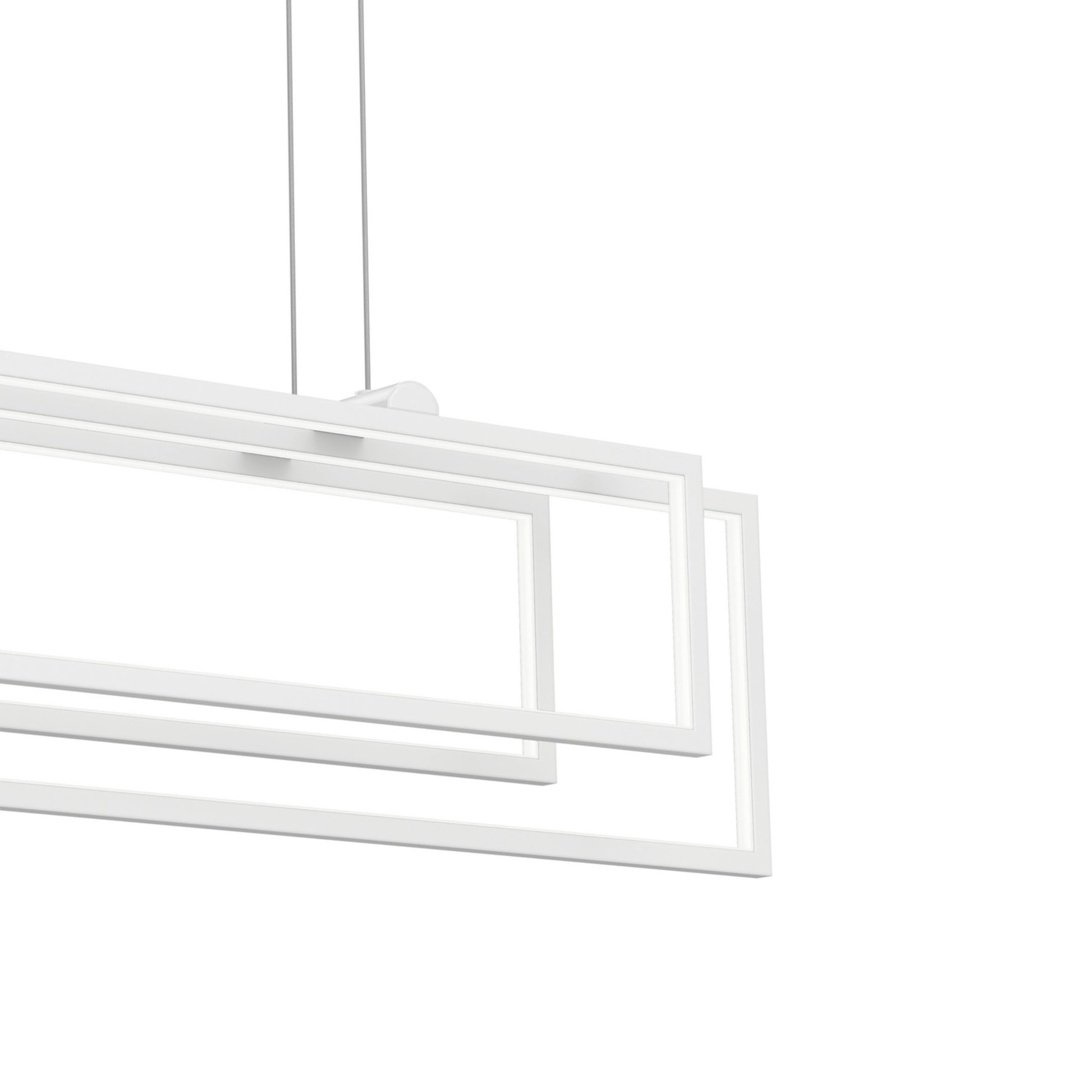 Jestin 38" LED Linear Chandelier, White Finish - Bees Lighting