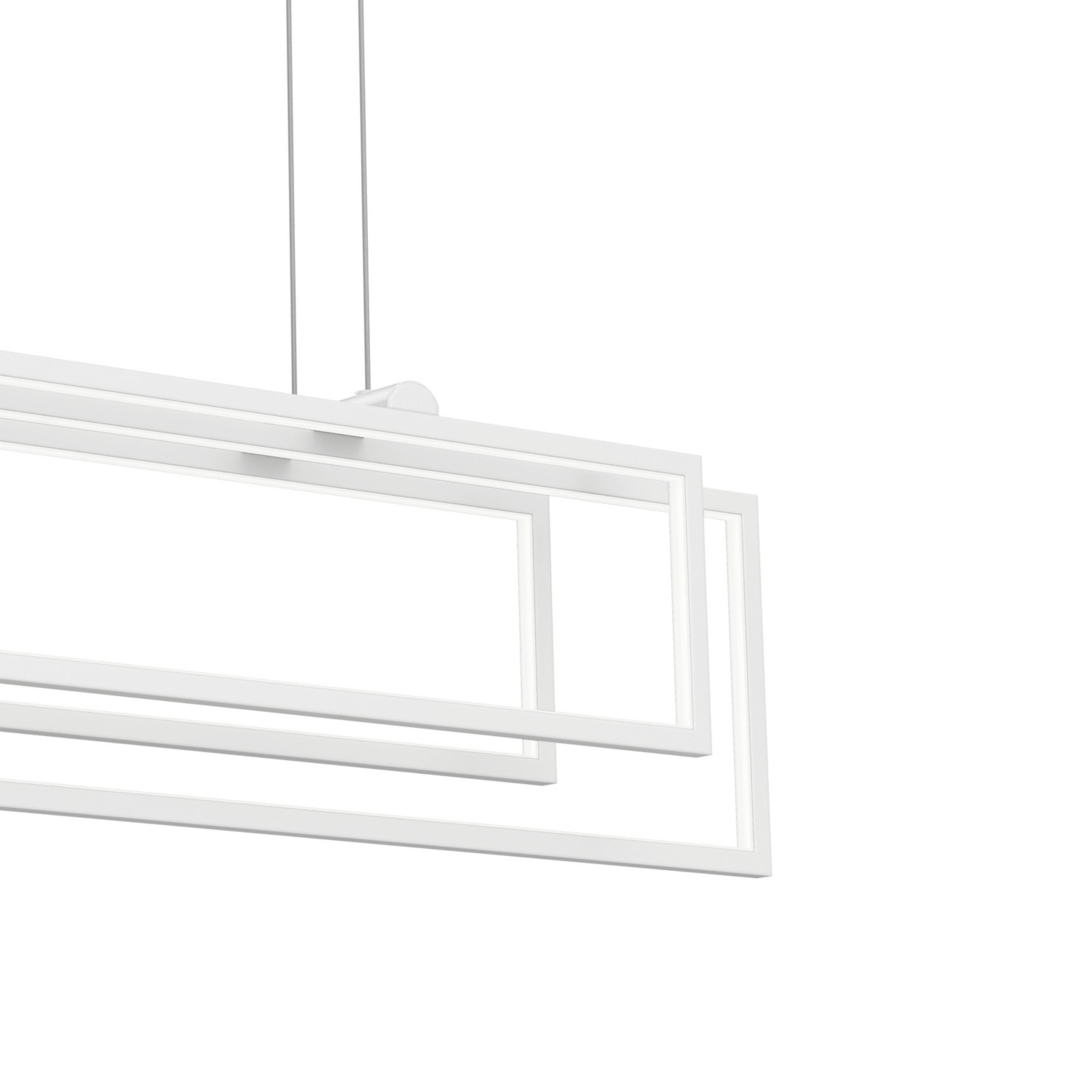 Jestin 38" LED Linear Chandelier, White Finish - Bees Lighting