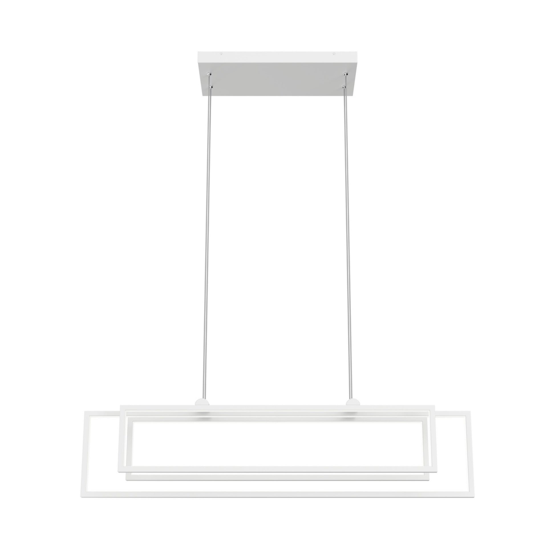 Jestin 38" LED Linear Chandelier, White Finish - Bees Lighting