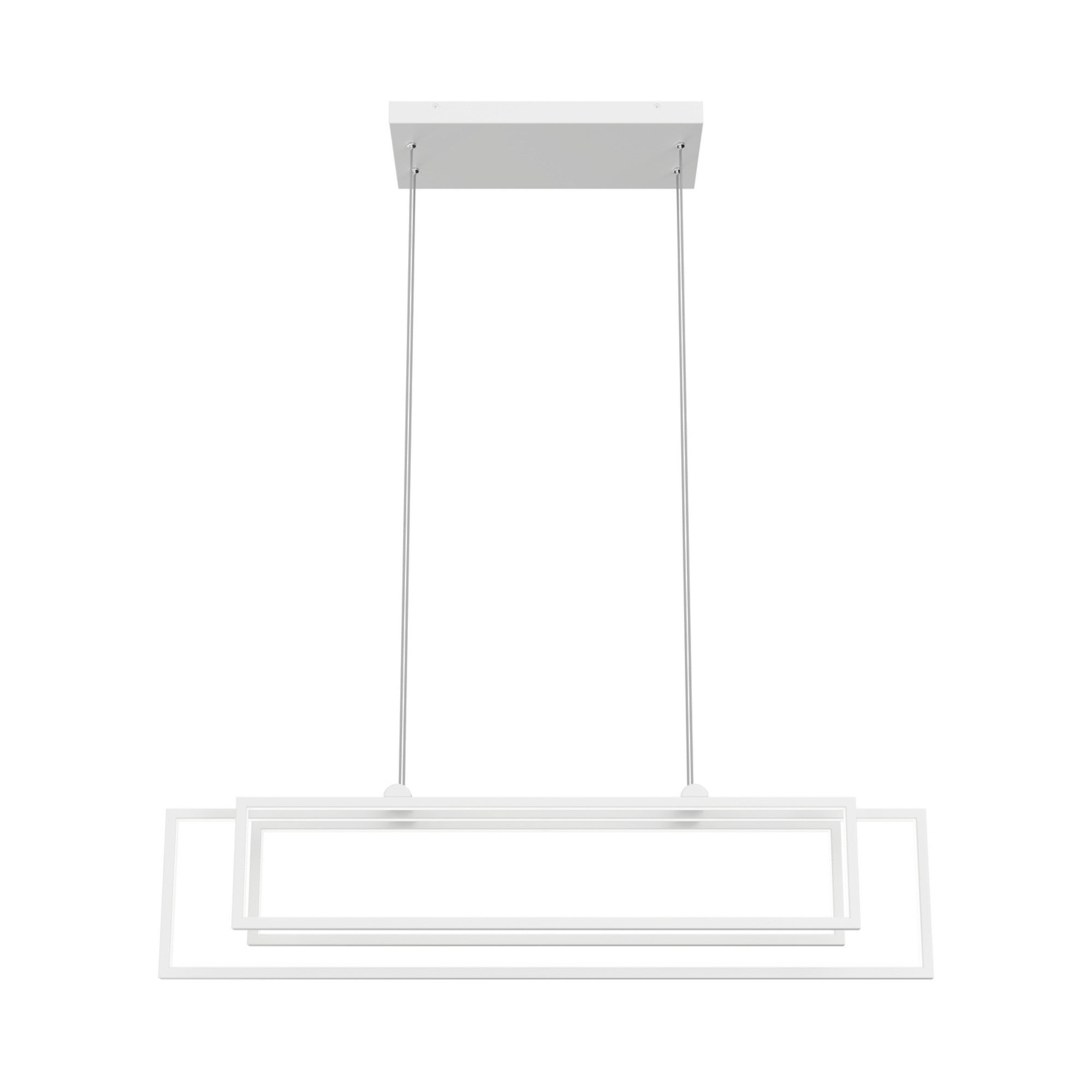 Jestin 38" LED Linear Chandelier, White Finish - Bees Lighting