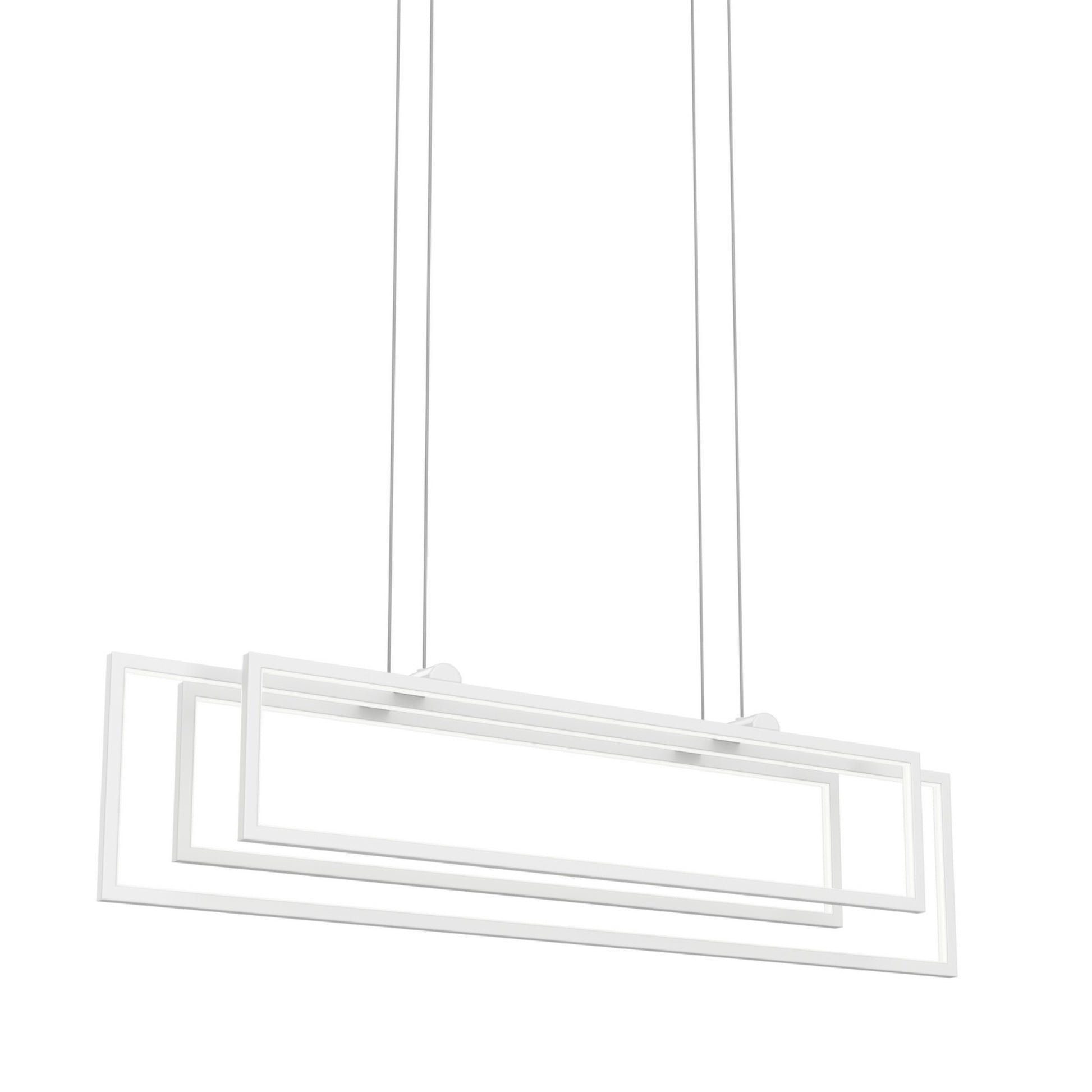 Jestin 38" LED Linear Chandelier, White Finish - Bees Lighting