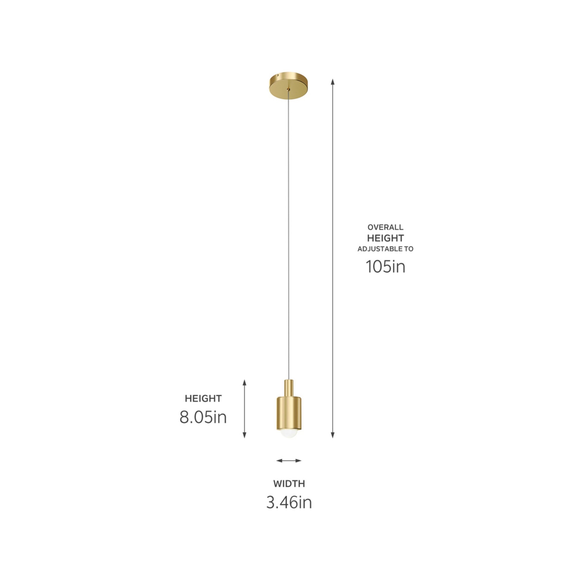 Keele 4" LED Pendant, Champagne Gold Finish - Bees Lighting