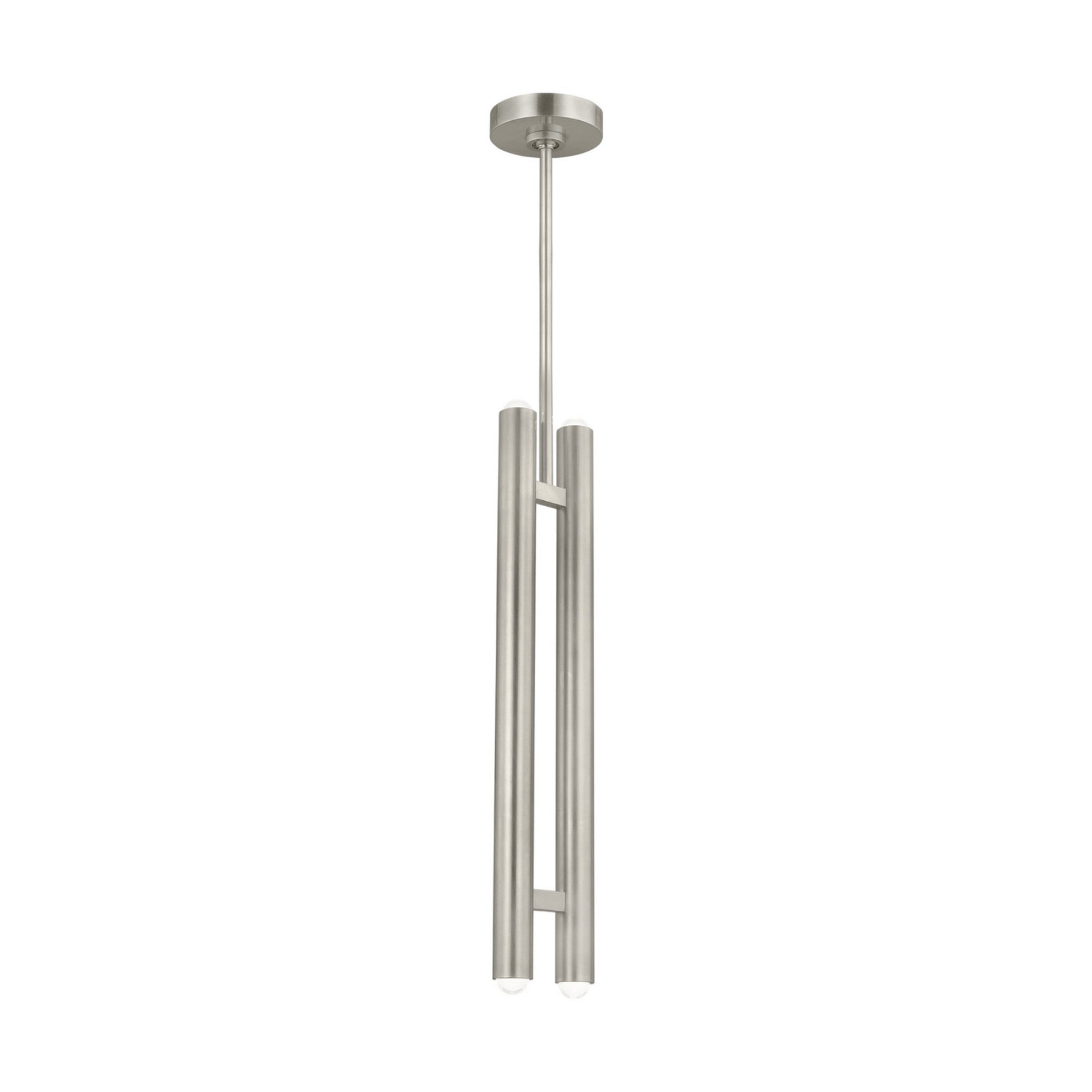 Ebell 5" LED 2-Light Pendant, 120V, Antique Nickel Finish - Bees Lighting