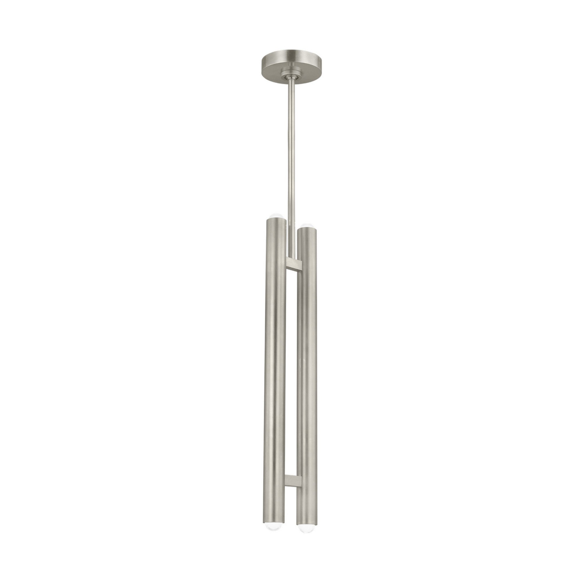 Ebell 5" LED 2-Light Pendant, 120V, Antique Nickel Finish - Bees Lighting