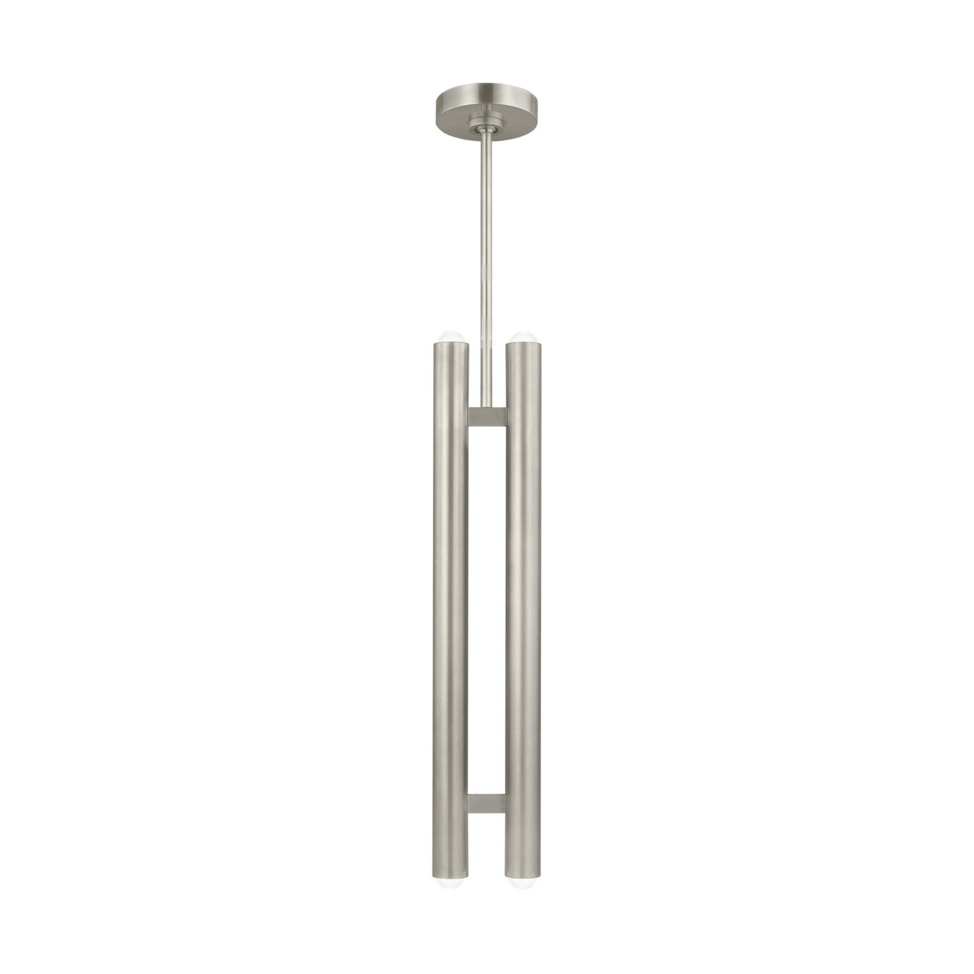 Ebell 5" LED 2-Light Pendant, 277V, Antique Nickel Finish - Bees Lighting