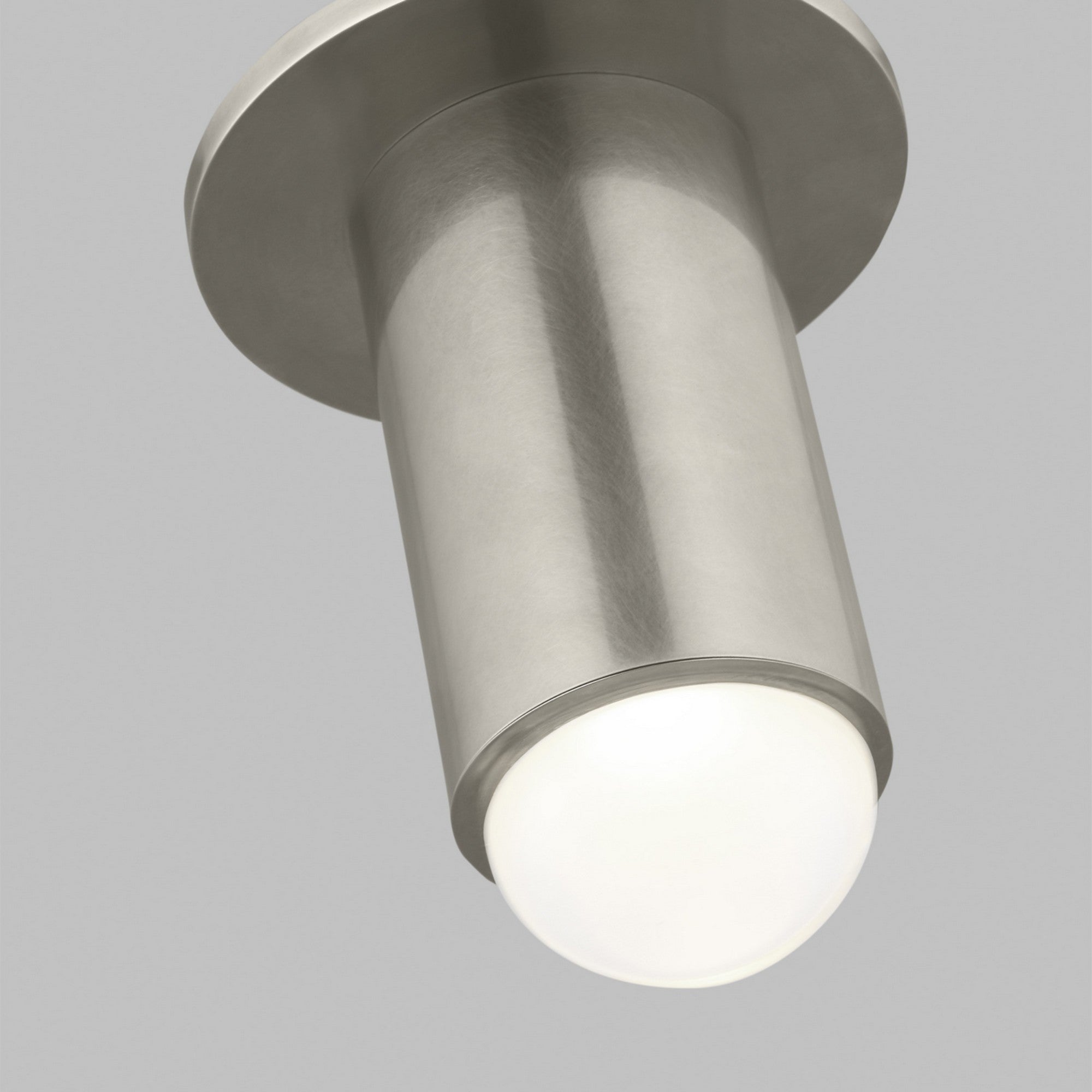 Ebell 6" LED Small Flush Mount, 120-277V, Antique Nickel Finish - Bees Lighting