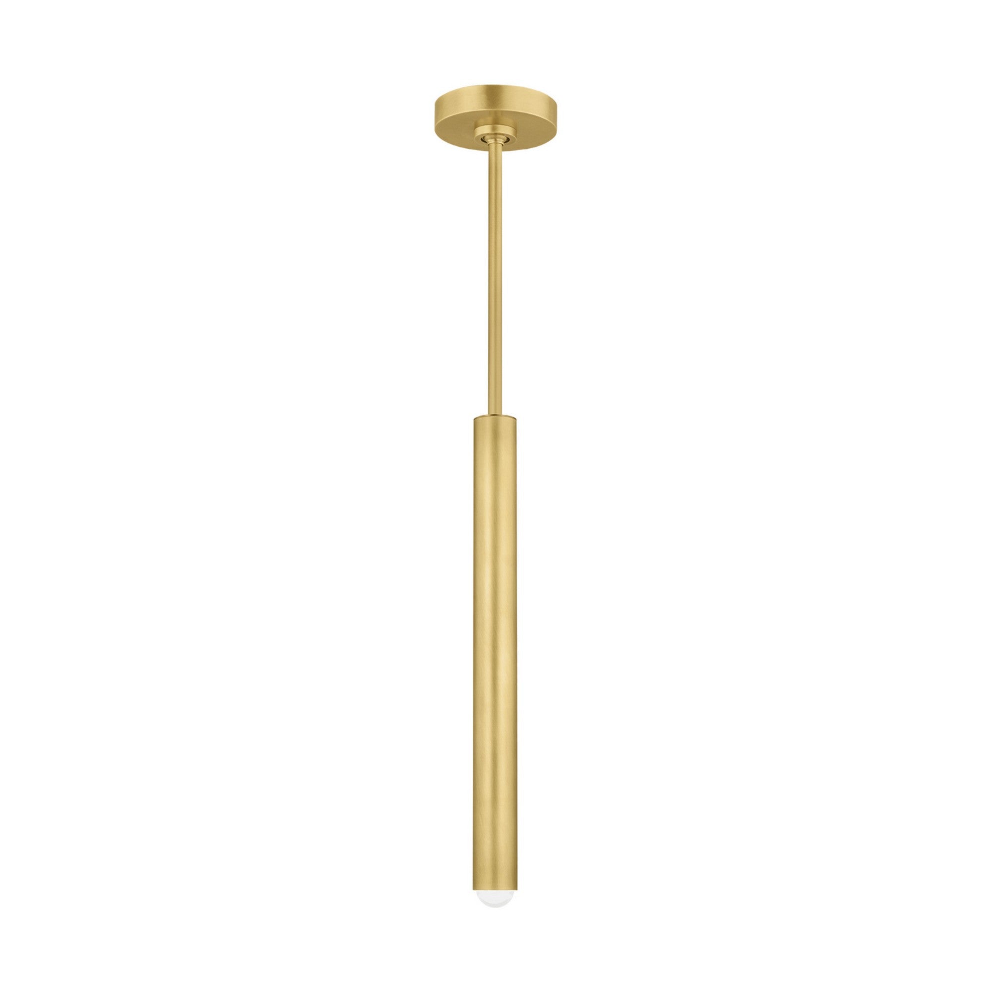 Ebell 17" LED Small Pendant, 277V, Natural Brass Finish - Bees Lighting