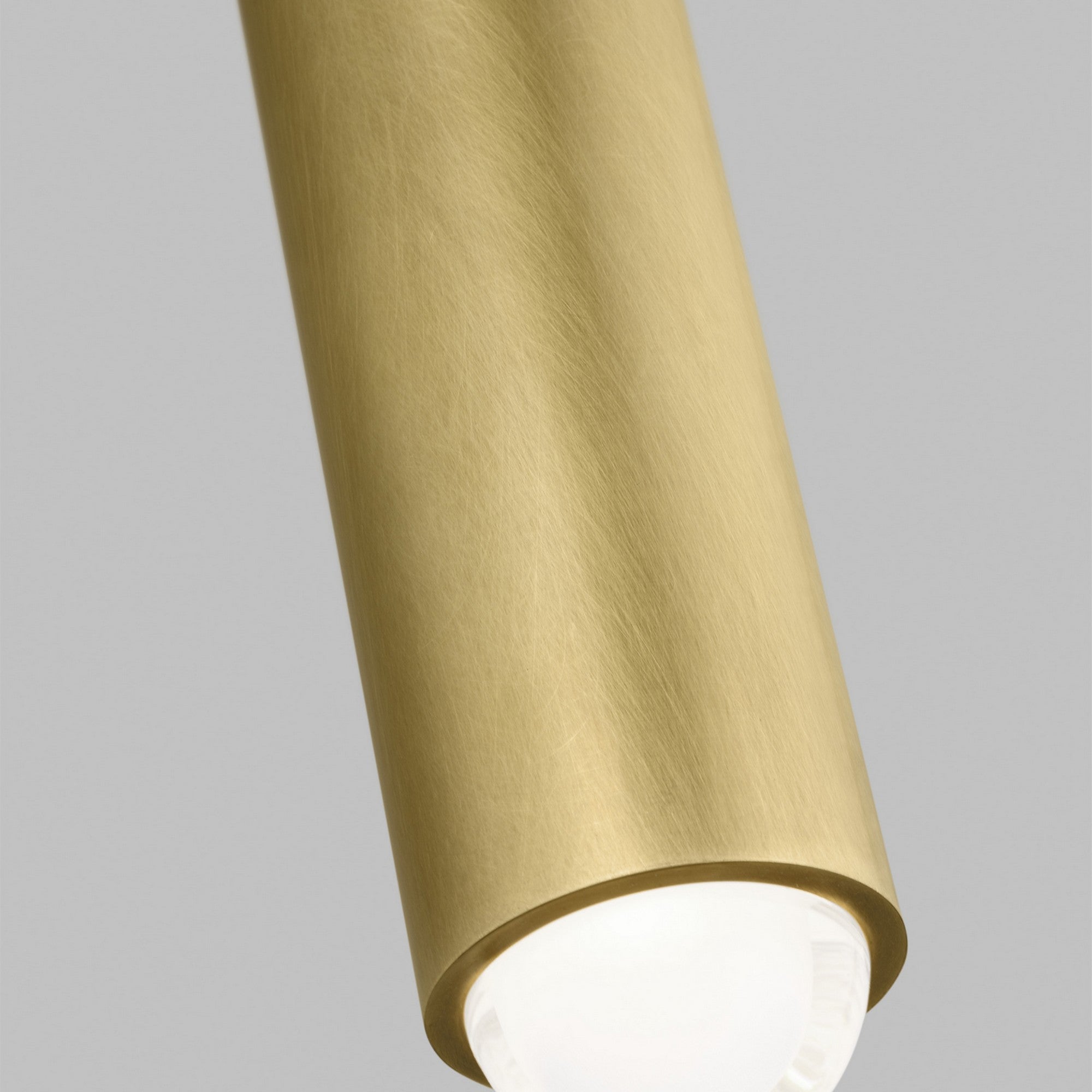 Ebell 17" LED Small Pendant, 277V, Natural Brass Finish - Bees Lighting
