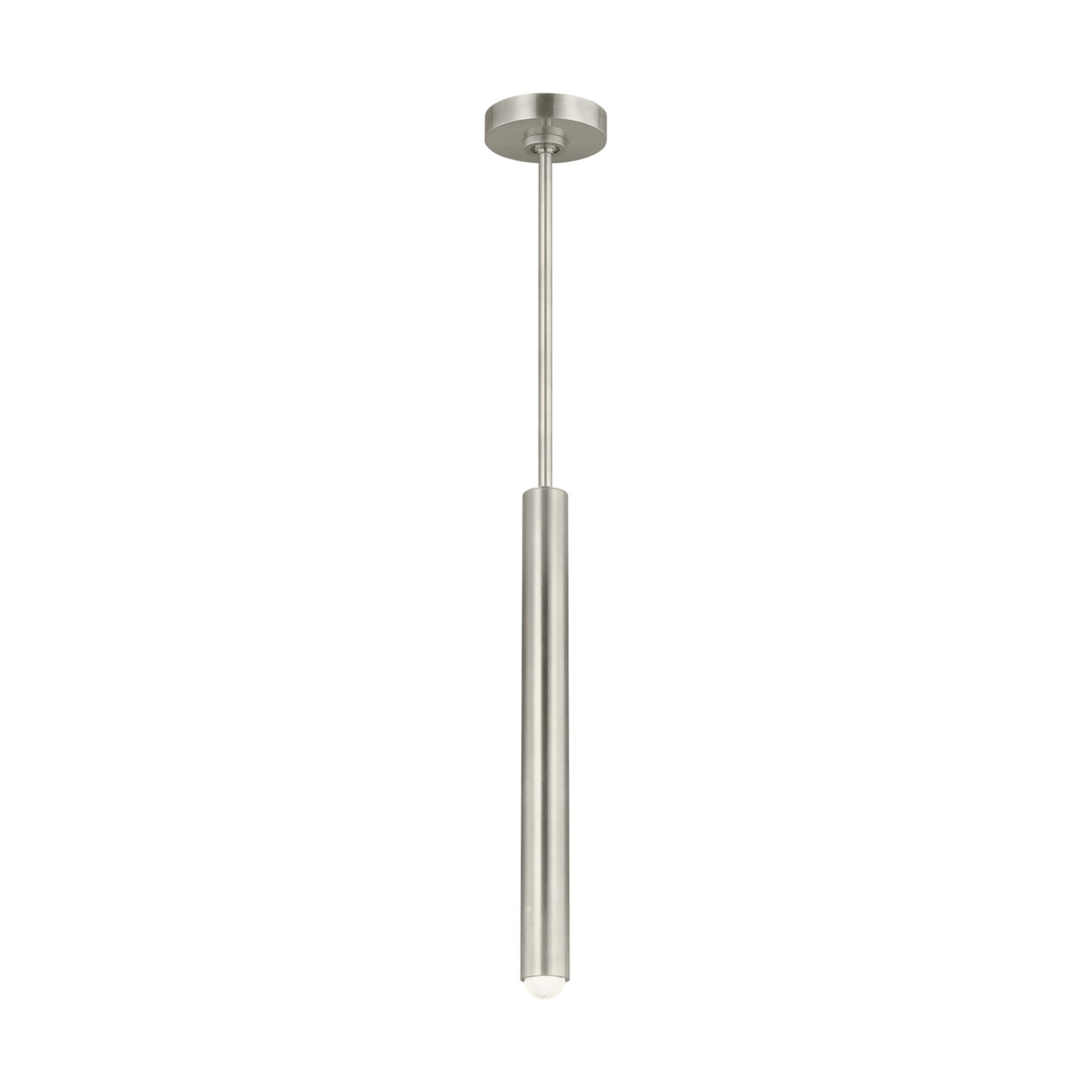 Ebell 17" LED Small Pendant, 277V, Antique Nickel Finish - Bees Lighting