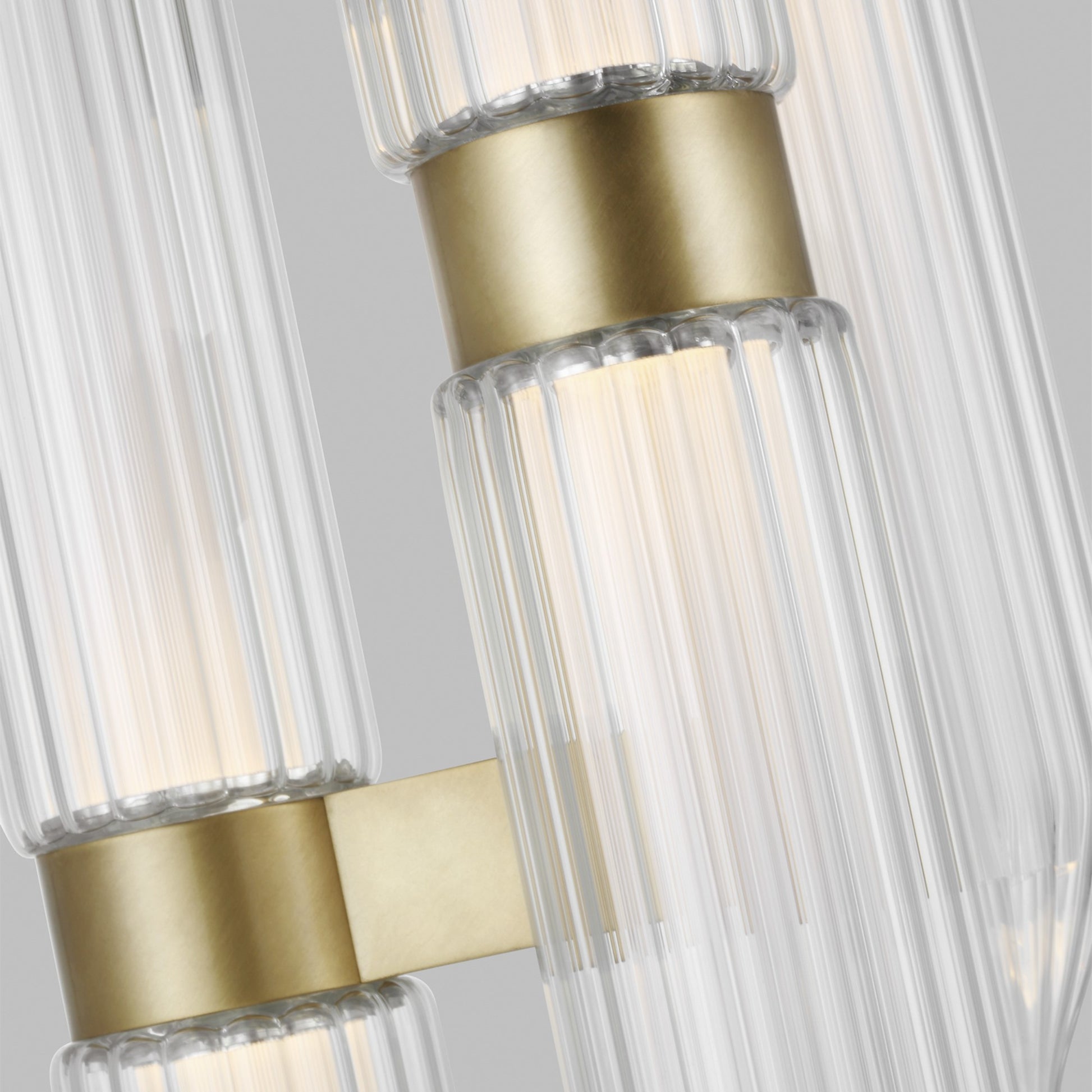 Langston 34" LED Pendant, 277V, Plated Brass Finish - Bees Lighting