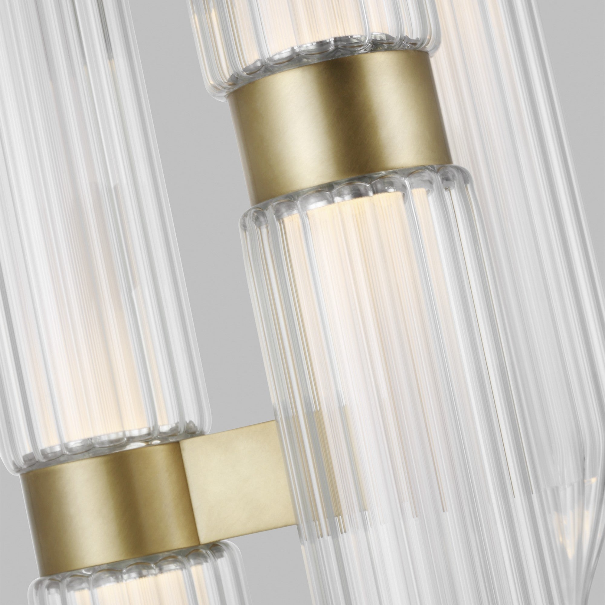 Langston 34" LED Pendant, 277V, Plated Brass Finish - Bees Lighting
