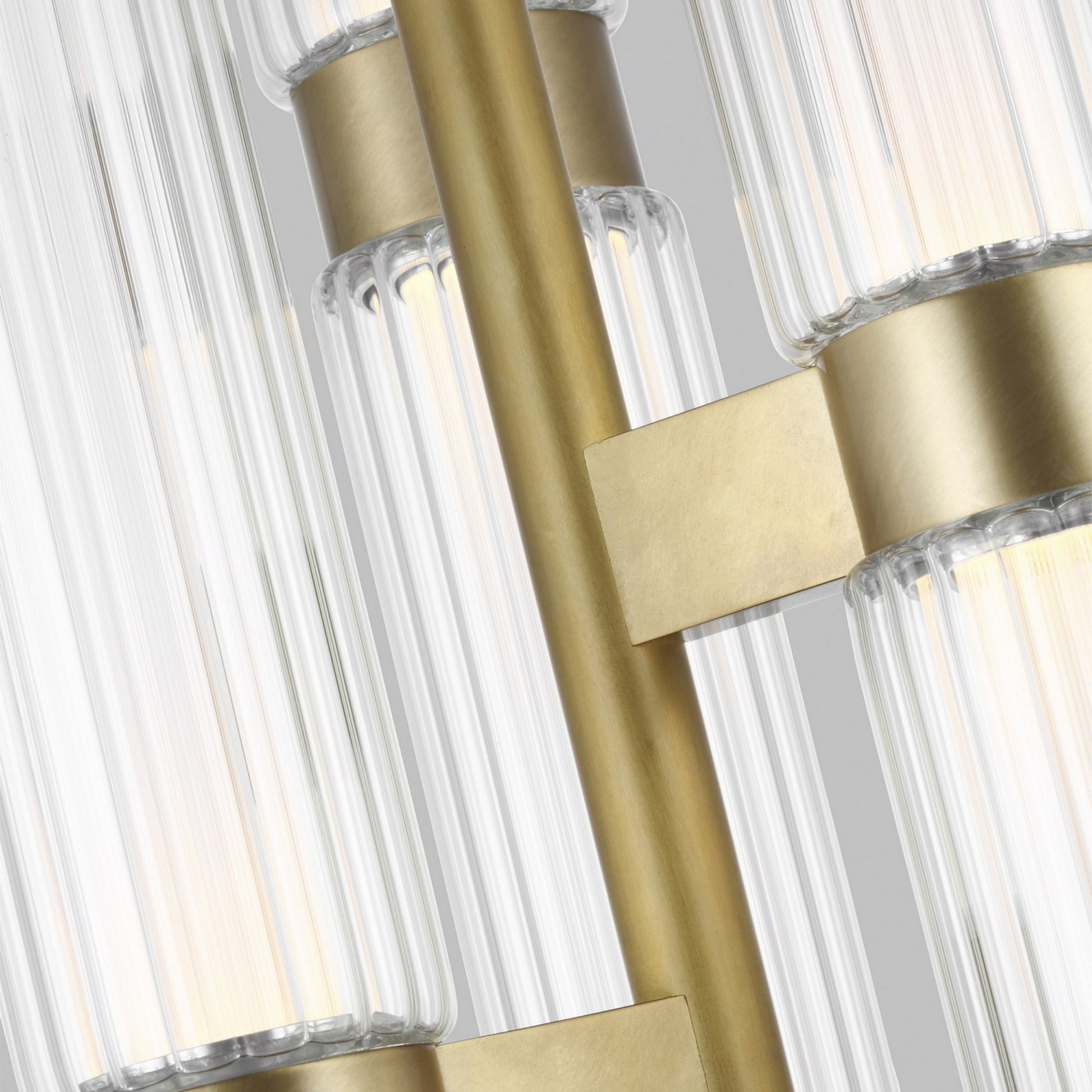 Langston 34" LED Pendant, 277V, Plated Brass Finish - Bees Lighting