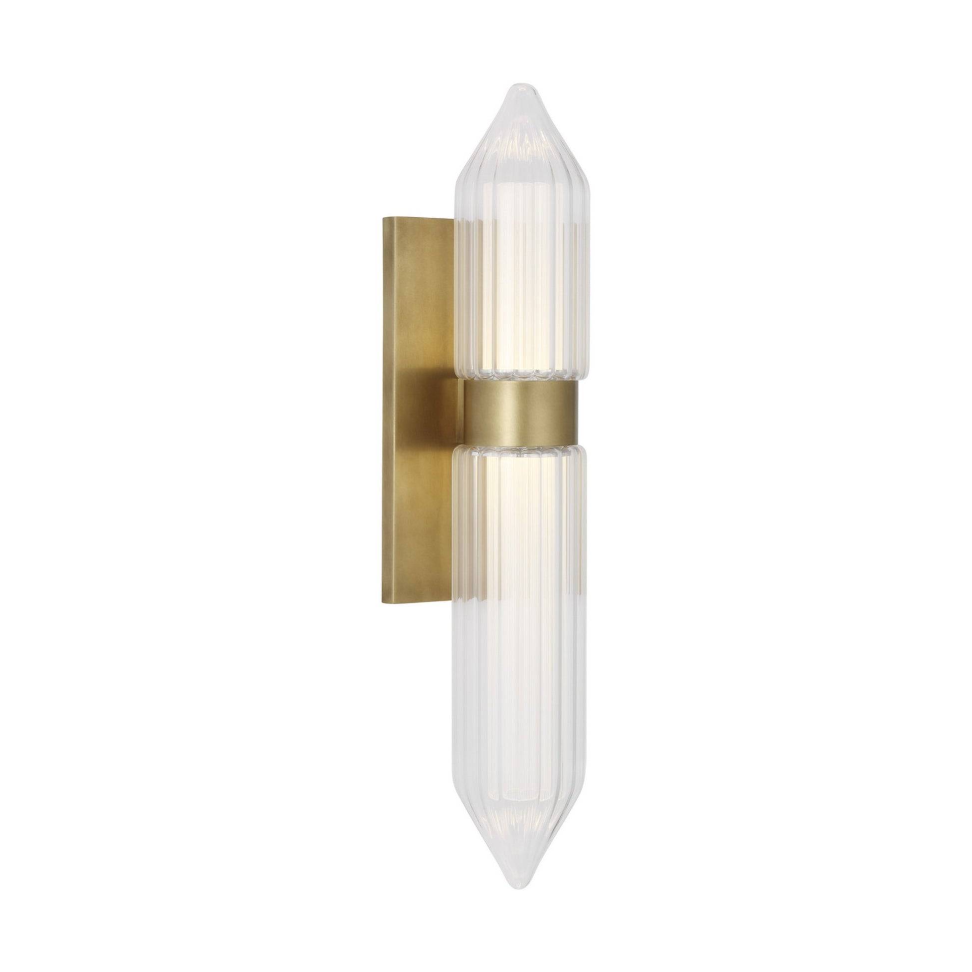 Langston 18" LED Bath Sconce, 277V, Plated Brass Finish - Bees Lighting
