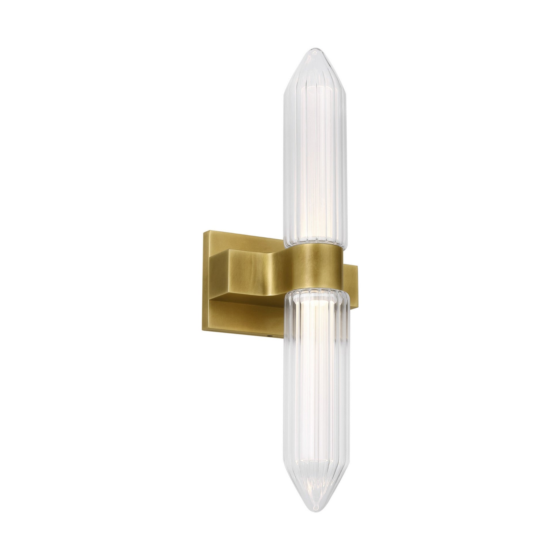 Langston 23" LED Bath Sconce, 120V, Plated Brass Finish - Bees Lighting