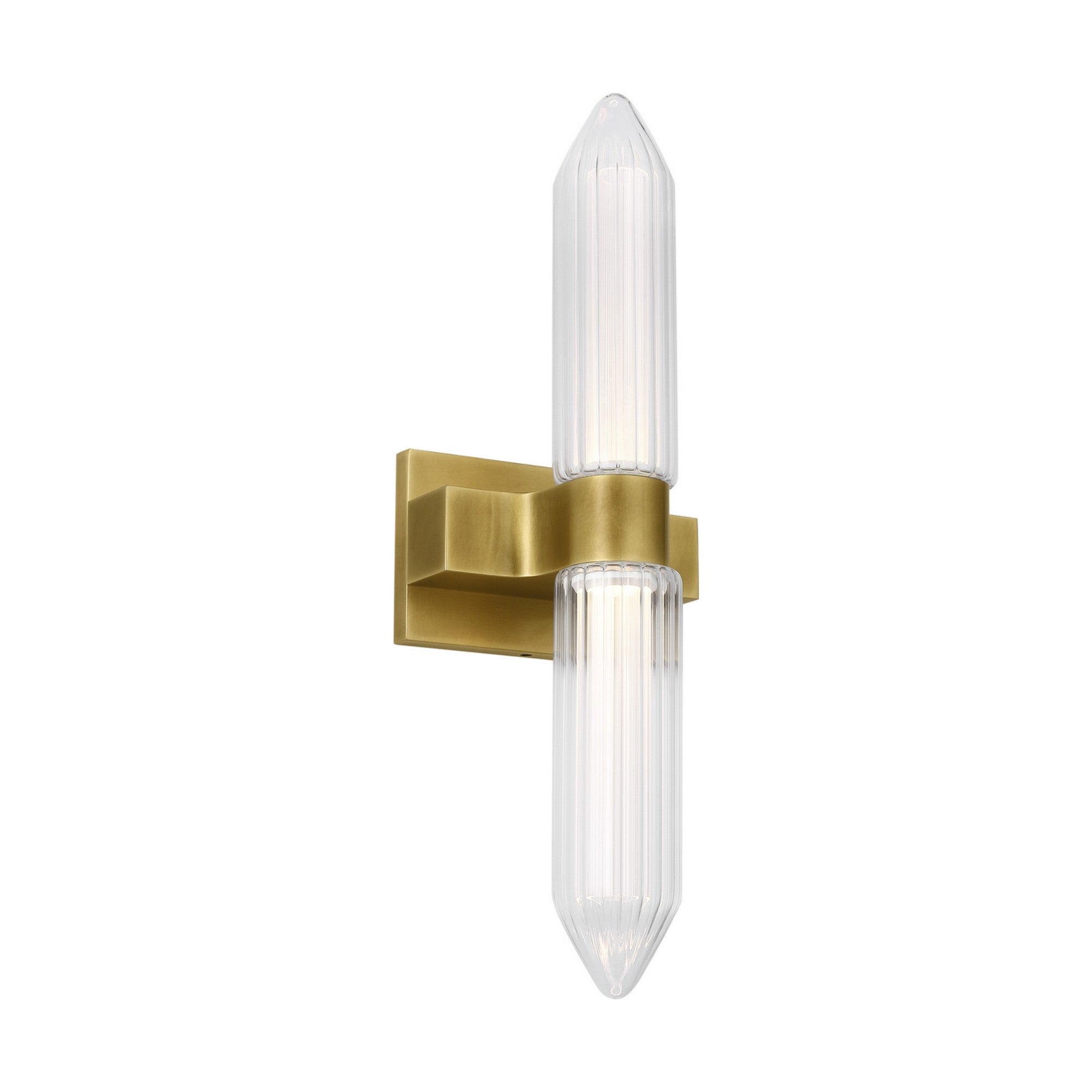 Langston 23" LED Bath Sconce, 120V, Plated Brass Finish - Bees Lighting