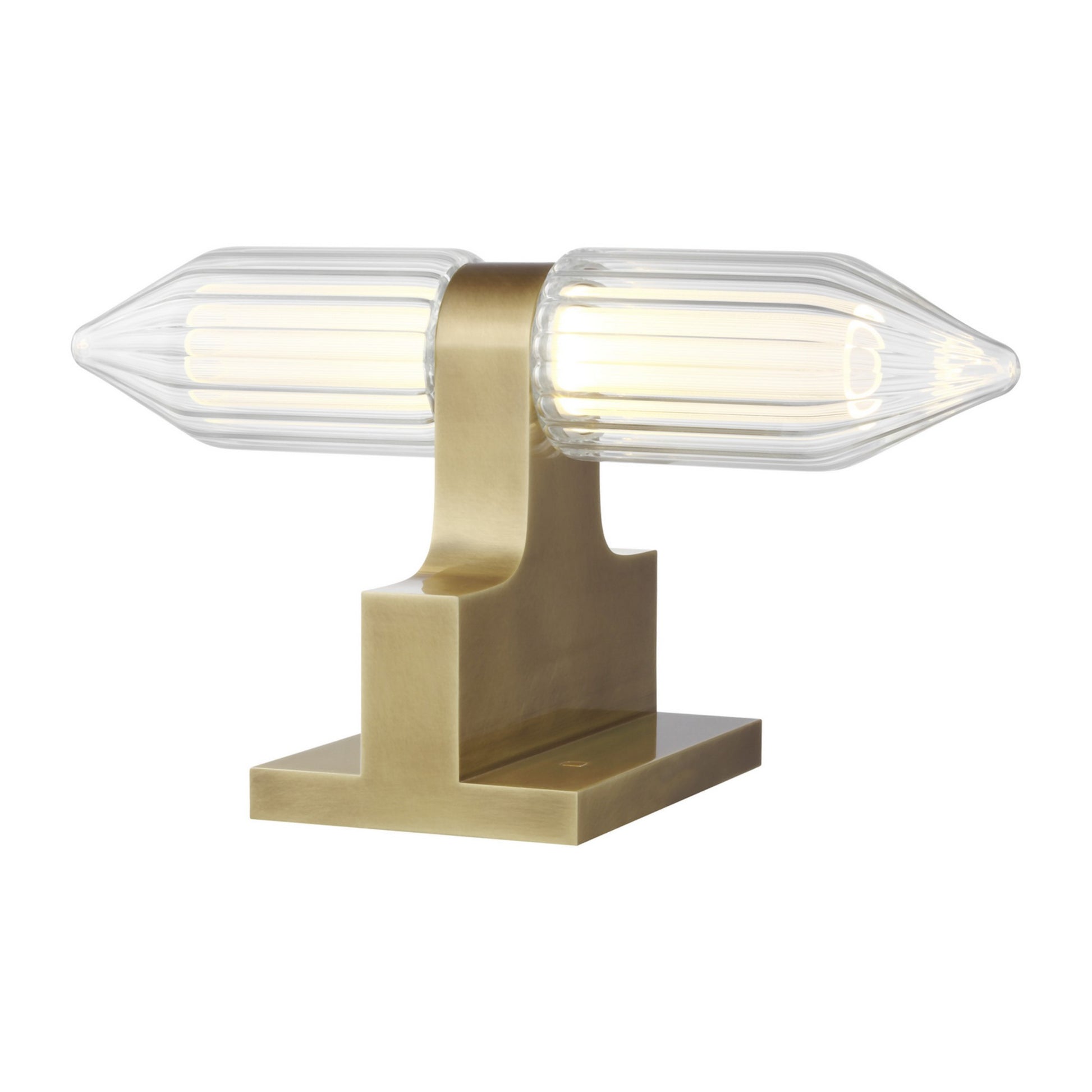 Langston LED Table Lamp, Plated Brass Finish - Bees Lighting
