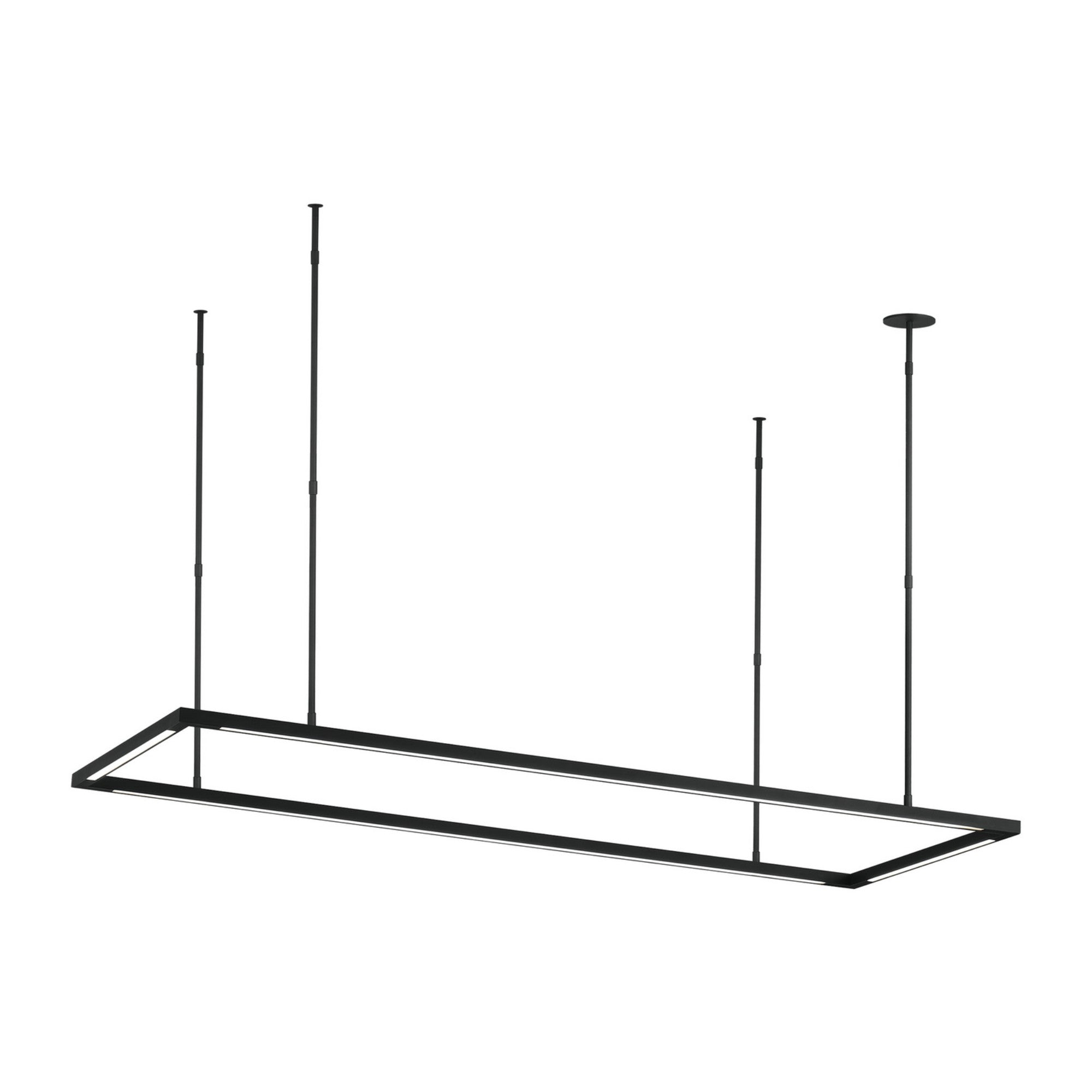 Stagger Halo 50 in. LED Pendant Light Black finish - Bees Lighting