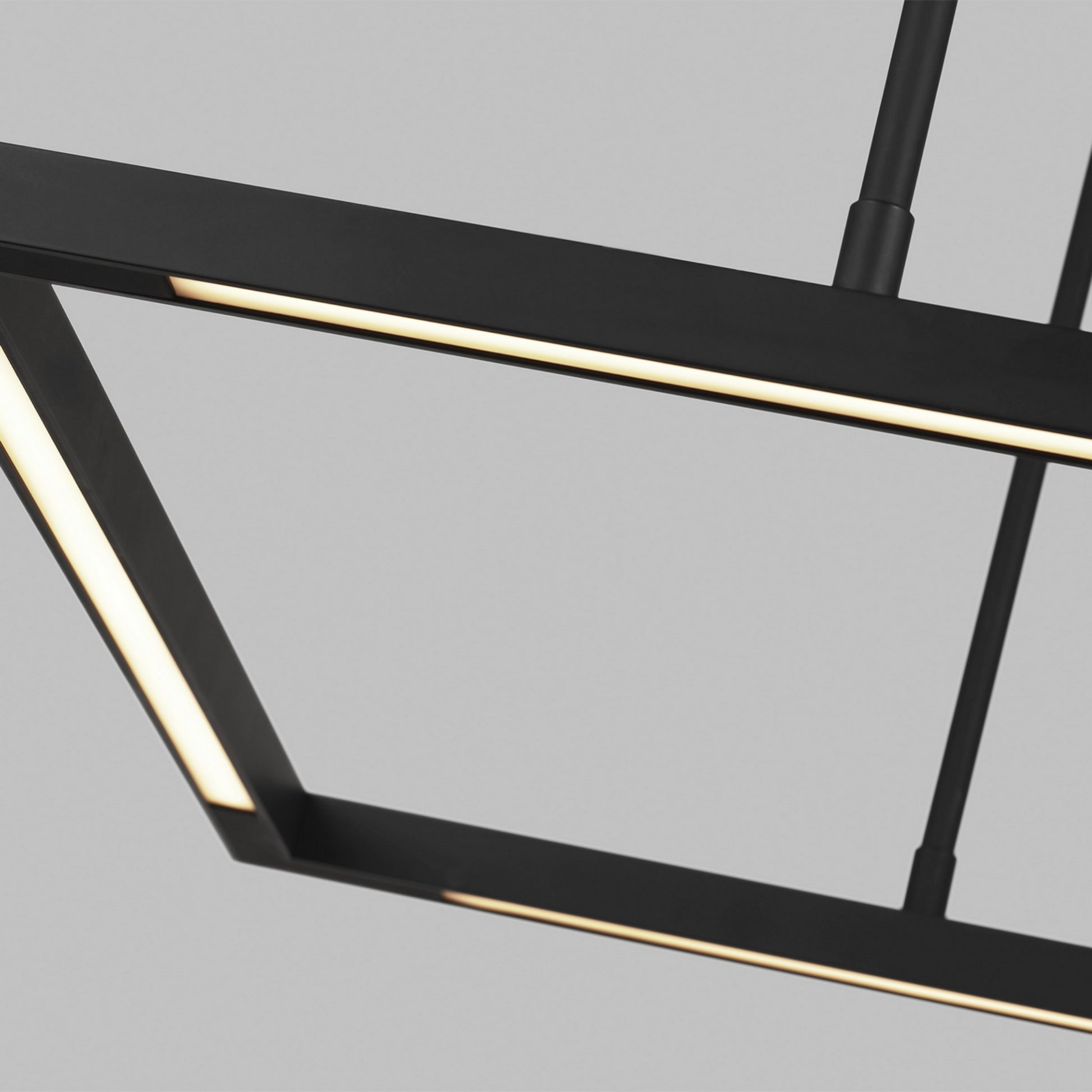 Stagger Halo 50 in. LED Pendant Light Black finish - Bees Lighting