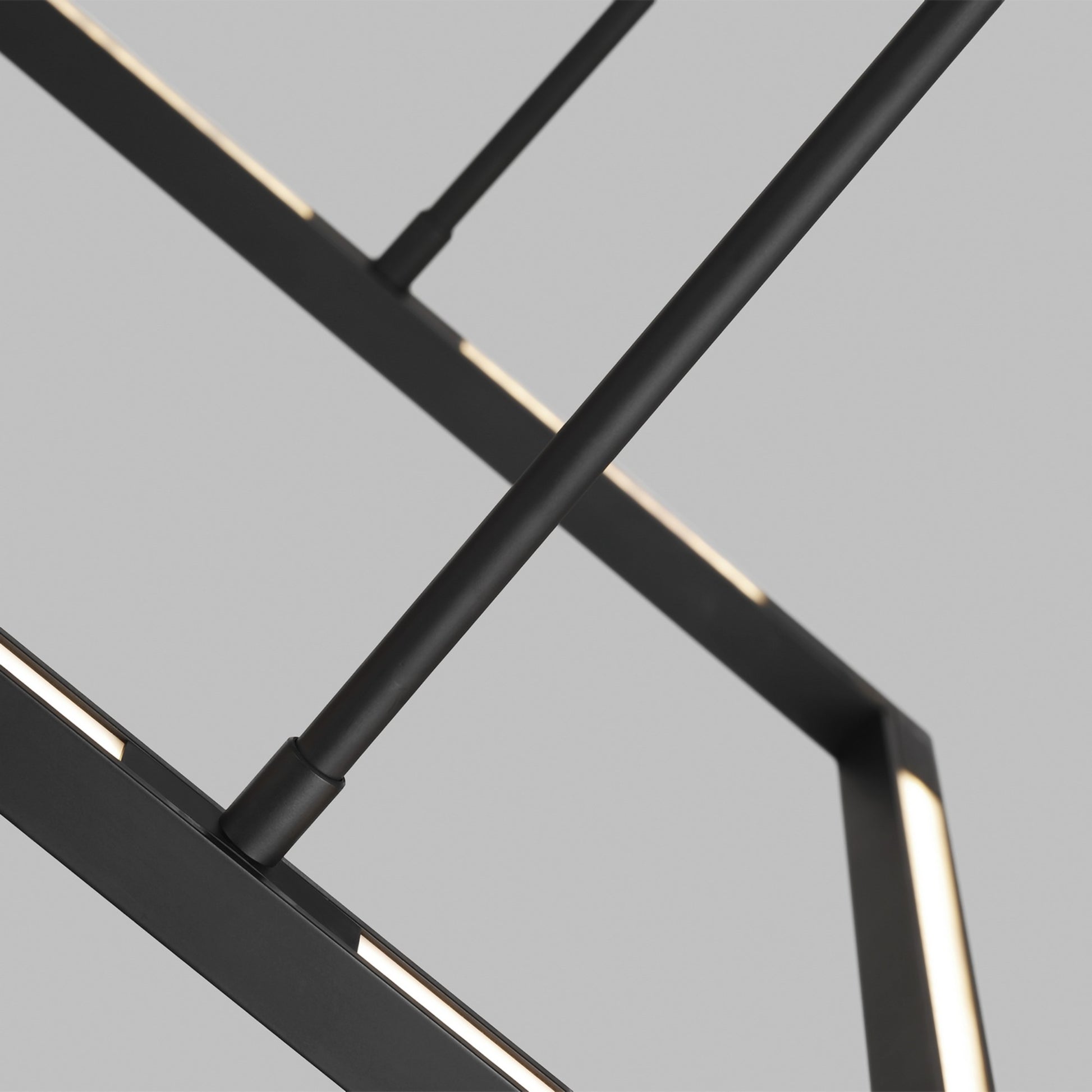 Stagger Halo 50 in. LED Pendant Light Black finish - Bees Lighting