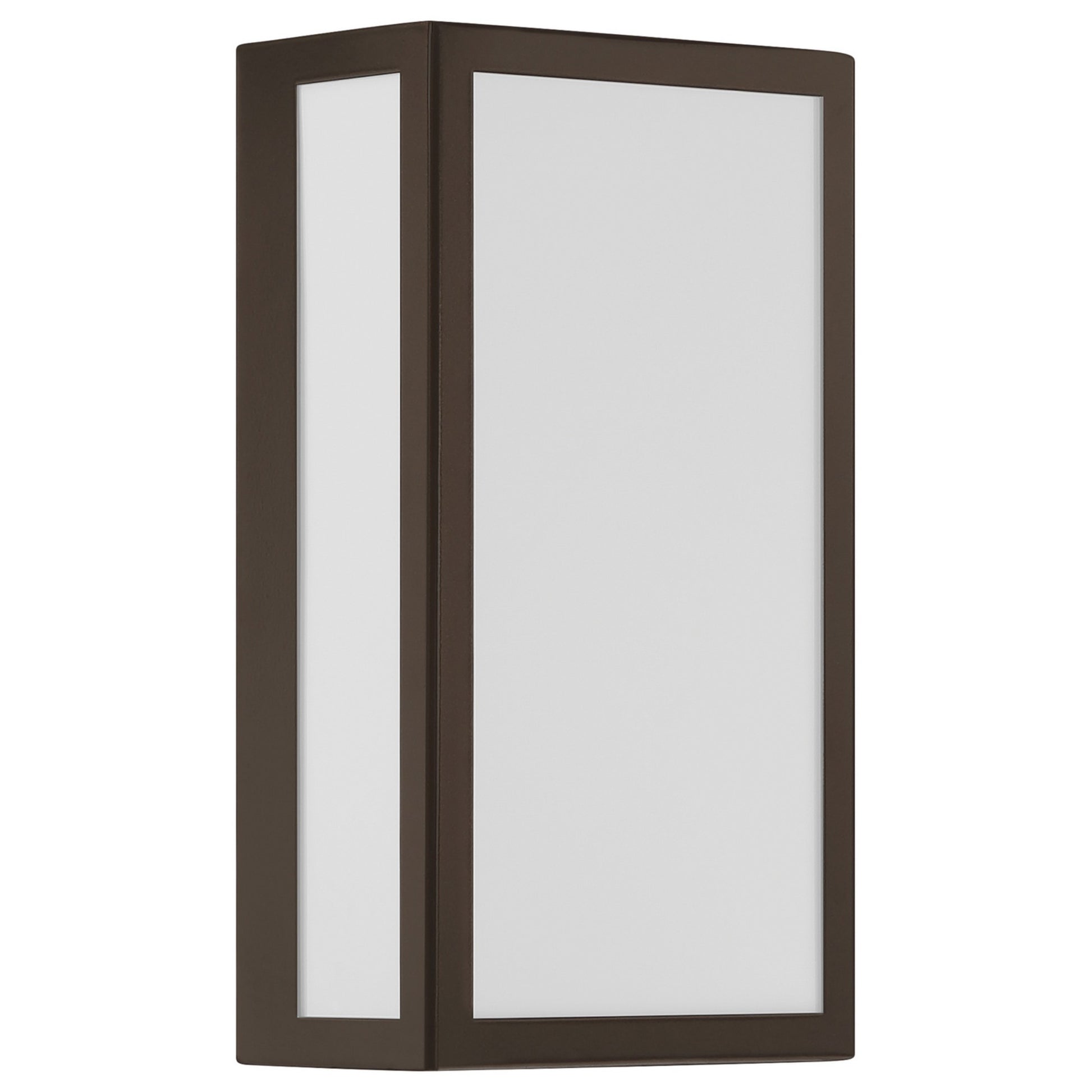 GEO Dual Voltage 12" LED Outdoor Wall Sconce, Bronze Finish - Bees Lighting