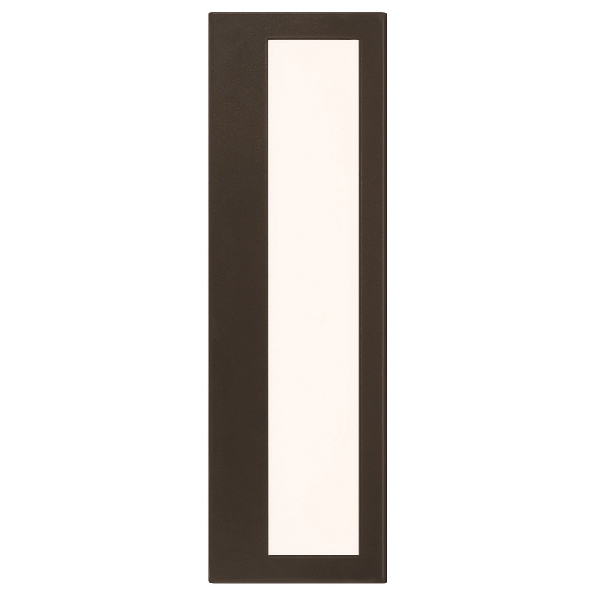 GEO Dual Voltage 12" LED Outdoor Wall Sconce, Bronze Finish - Bees Lighting