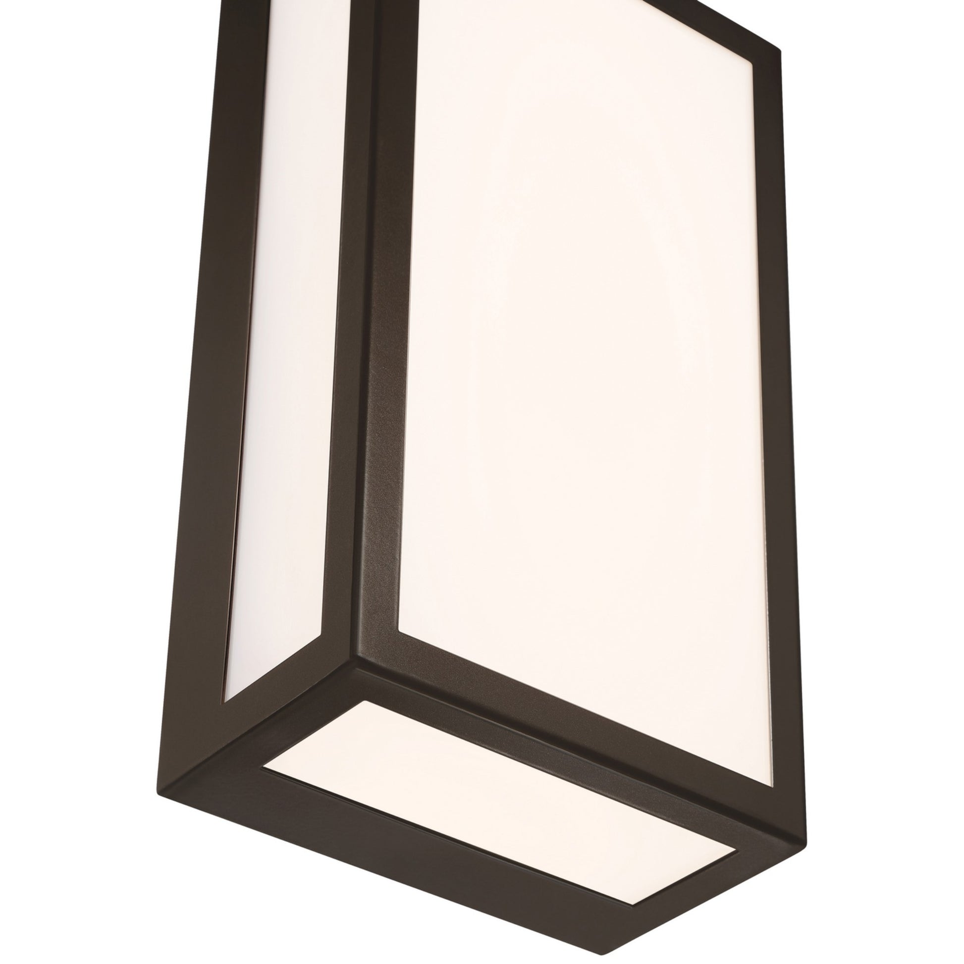 GEO Dual Voltage 12" LED Outdoor Wall Sconce, Bronze Finish - Bees Lighting
