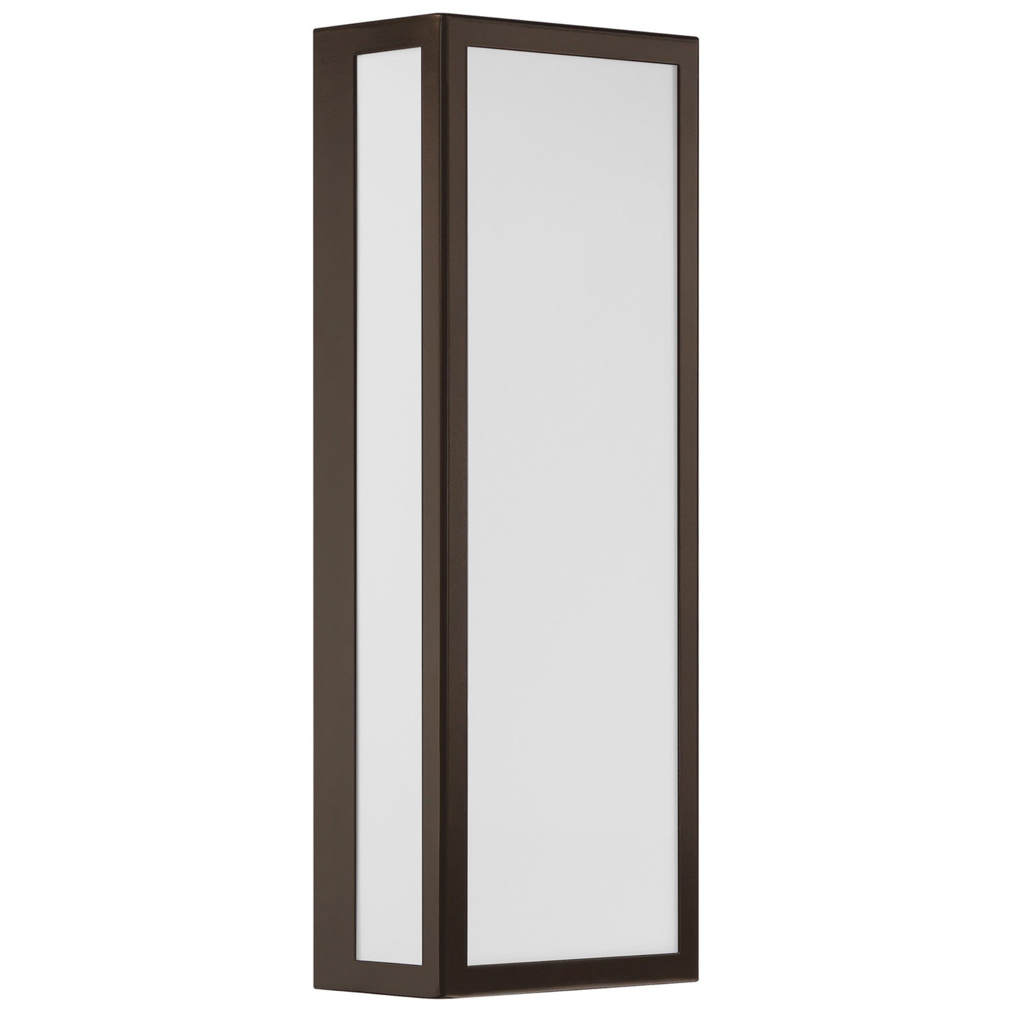 GEO Dual Voltage 18" LED Outdoor Wall Sconce, Bronze Finish - Bees Lighting