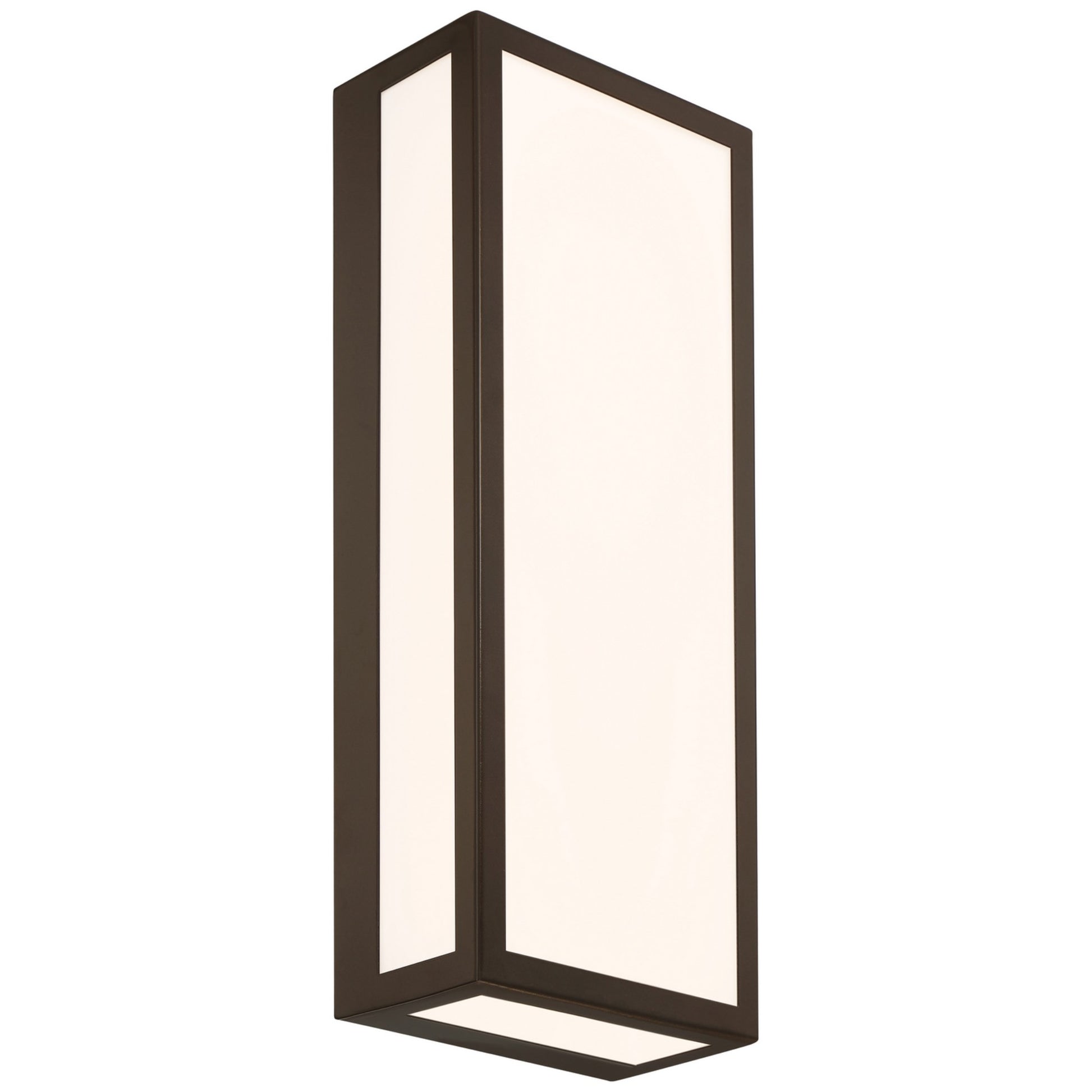 GEO Dual Voltage 18" LED Outdoor Wall Sconce, Bronze Finish - Bees Lighting