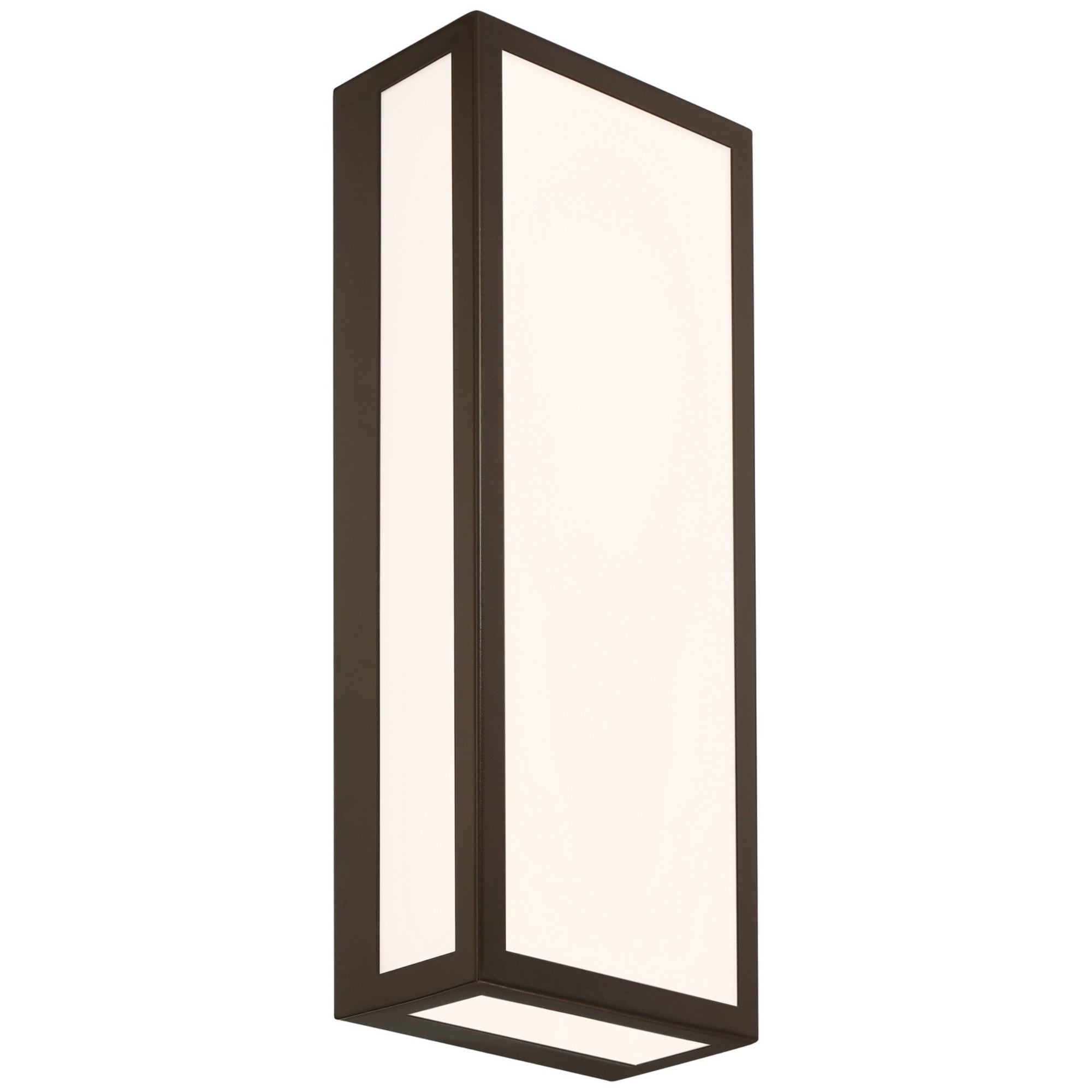 GEO Dual Voltage 18" LED Outdoor Wall Sconce, Bronze Finish - Bees Lighting