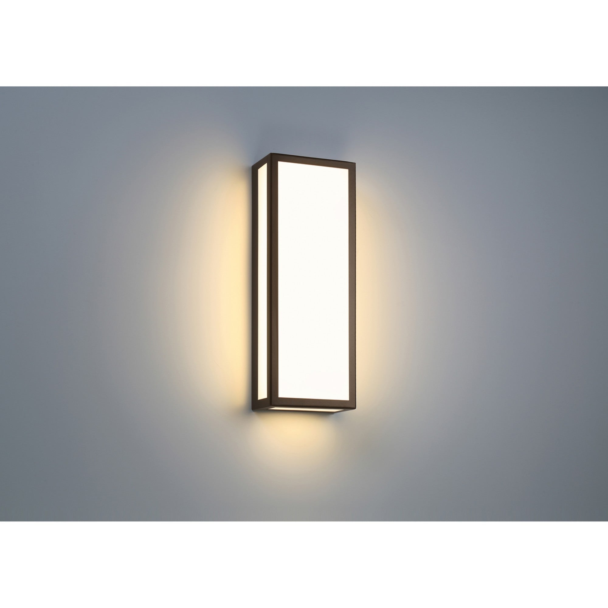 GEO Dual Voltage 18" LED Outdoor Wall Sconce, Bronze Finish - Bees Lighting