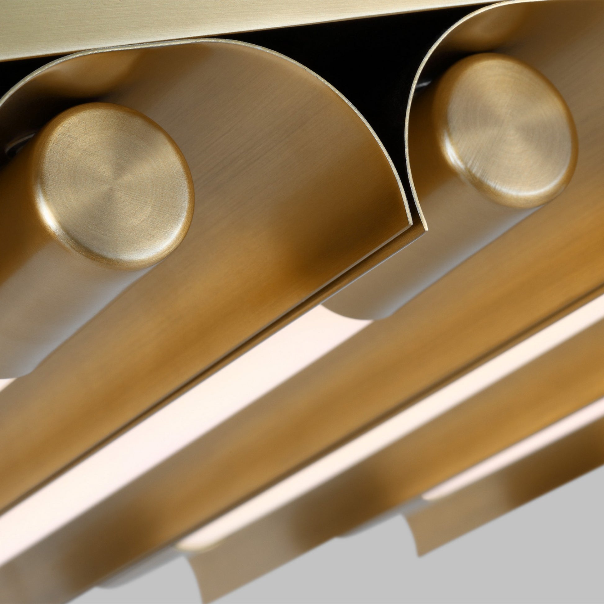 Carson 17" LED 5-Light Flush Mount, Burnished Brass Finish - Bees Lighting