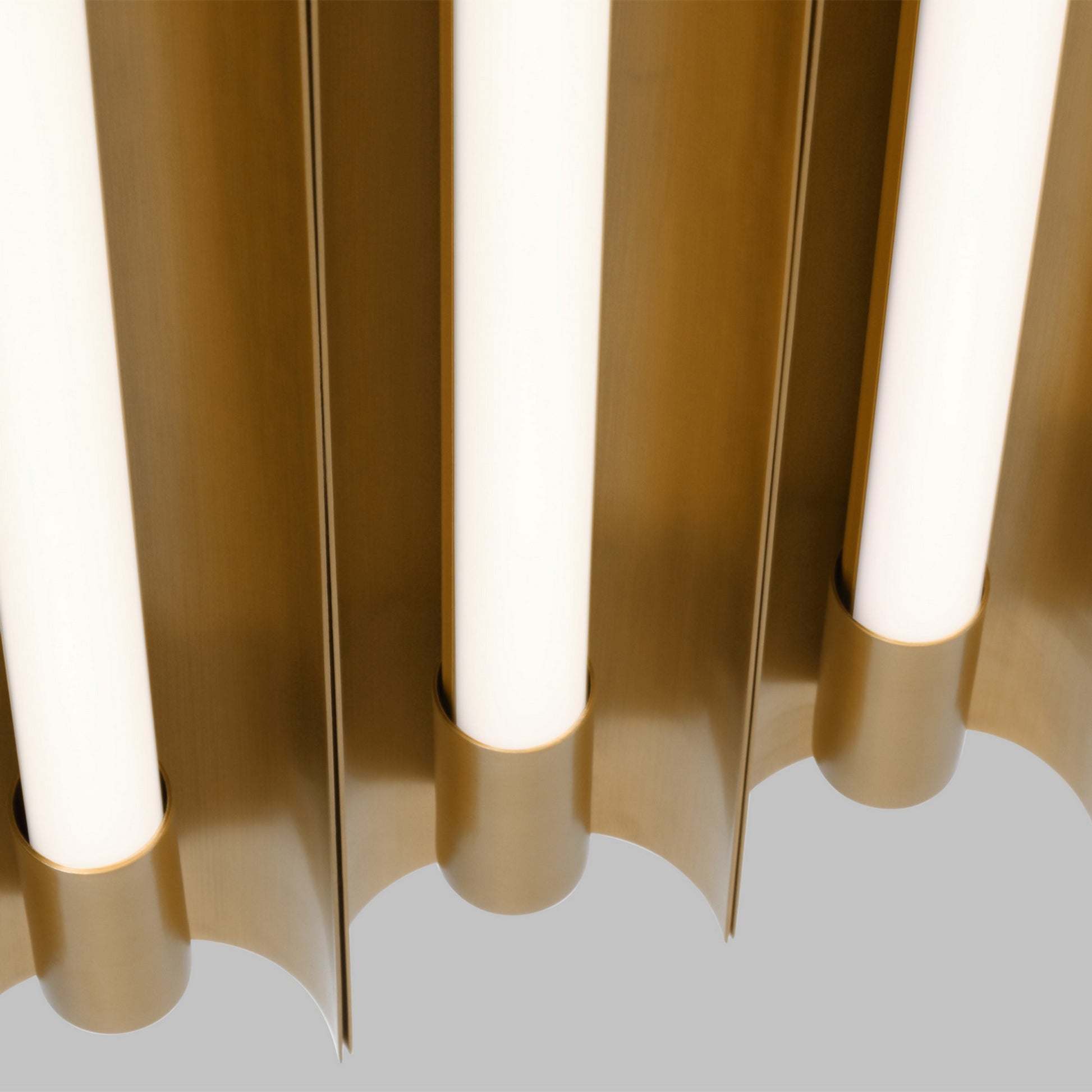 Carson 17" LED 5-Light Flush Mount, Burnished Brass Finish - Bees Lighting