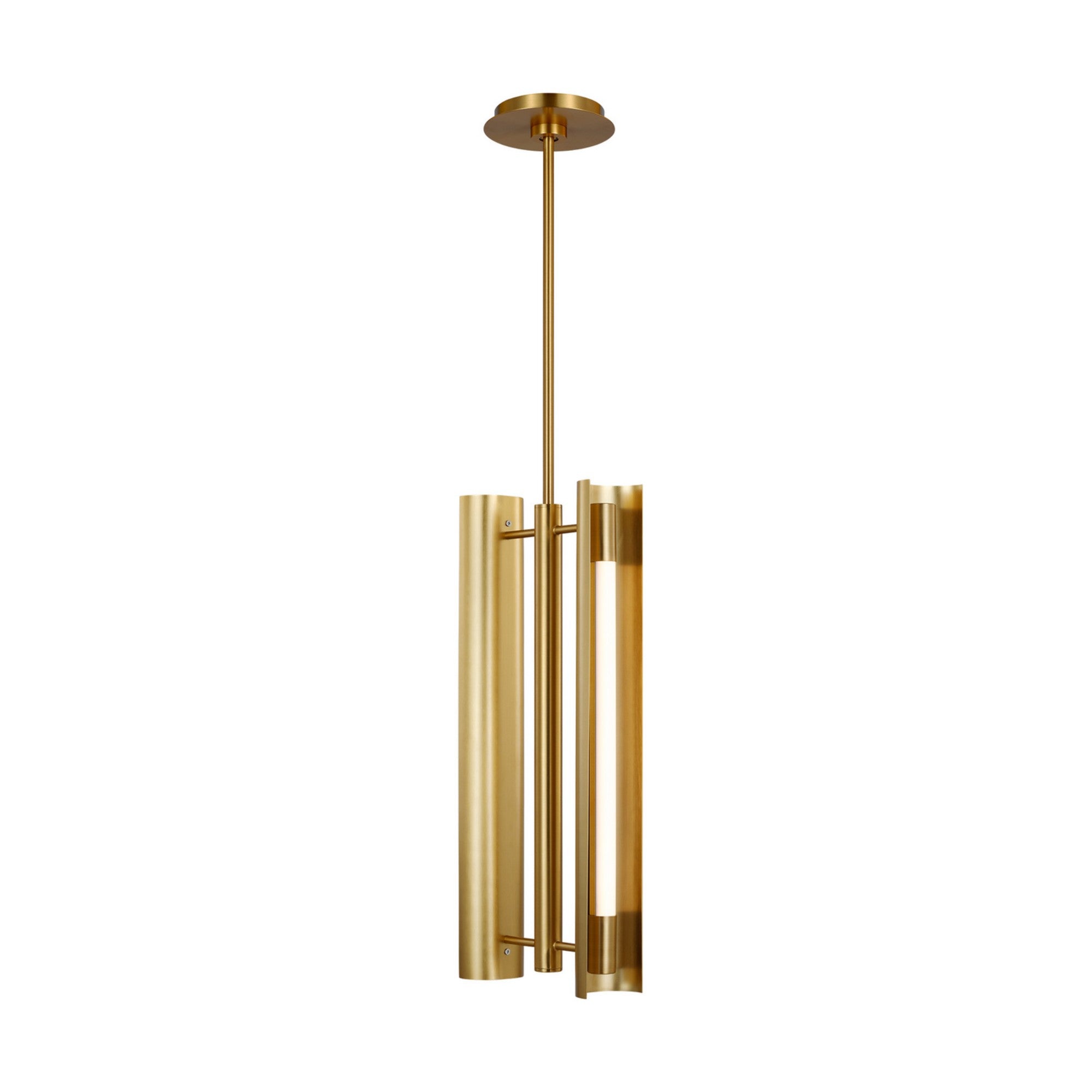 Carson 9" LED 2-Light Pendant, Burnished Brass Finish - Bees Lighting