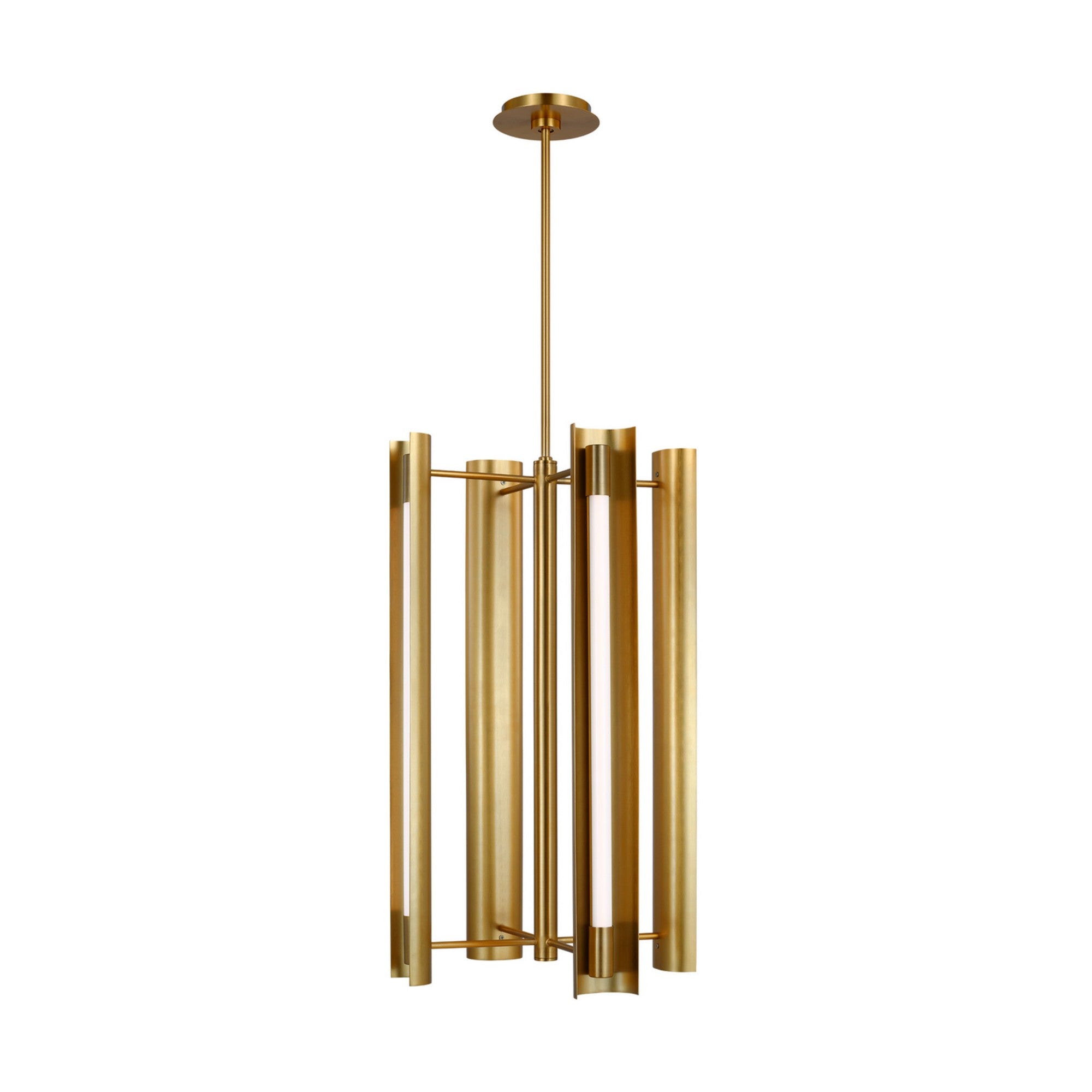 Carson 16" LED 4-Light Pendant, Burnished Brass Finish - Bees Lighting