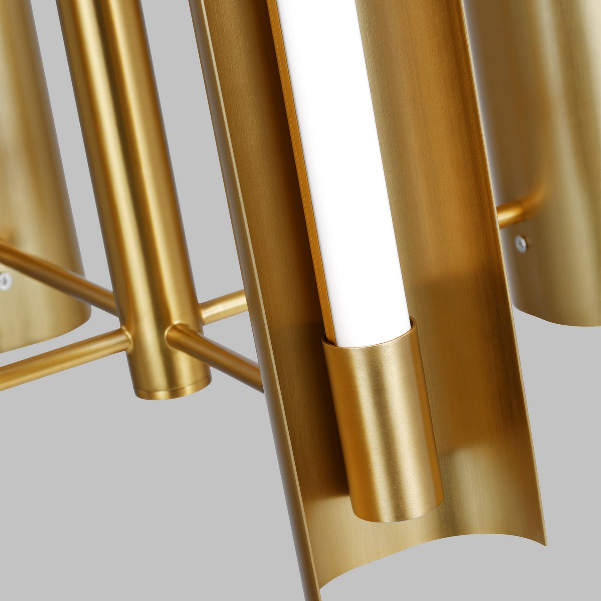 Carson 16" LED 4-Light Tall Pendant, Burnished Brass Finish - Bees Lighting