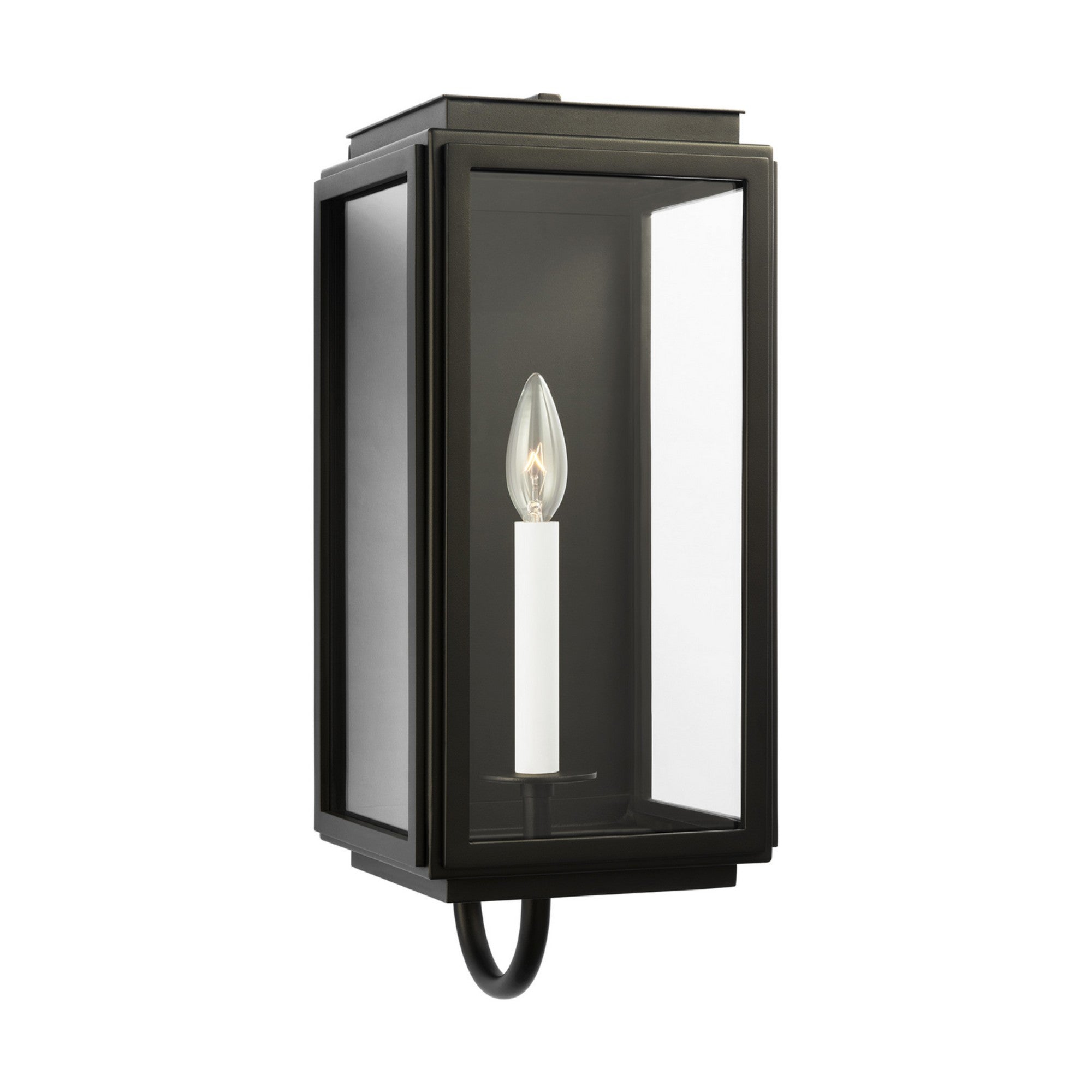 Edgar 19" LED Medium Wall Lantern, Textured Black Finish - Bees Lighting