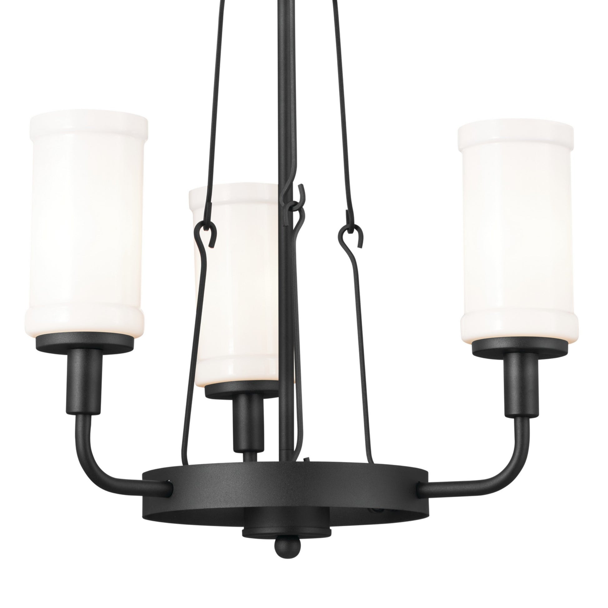 Vetivene 20" 3-Light Mini Chandelier, Textured Black Finish - Bees Lighting