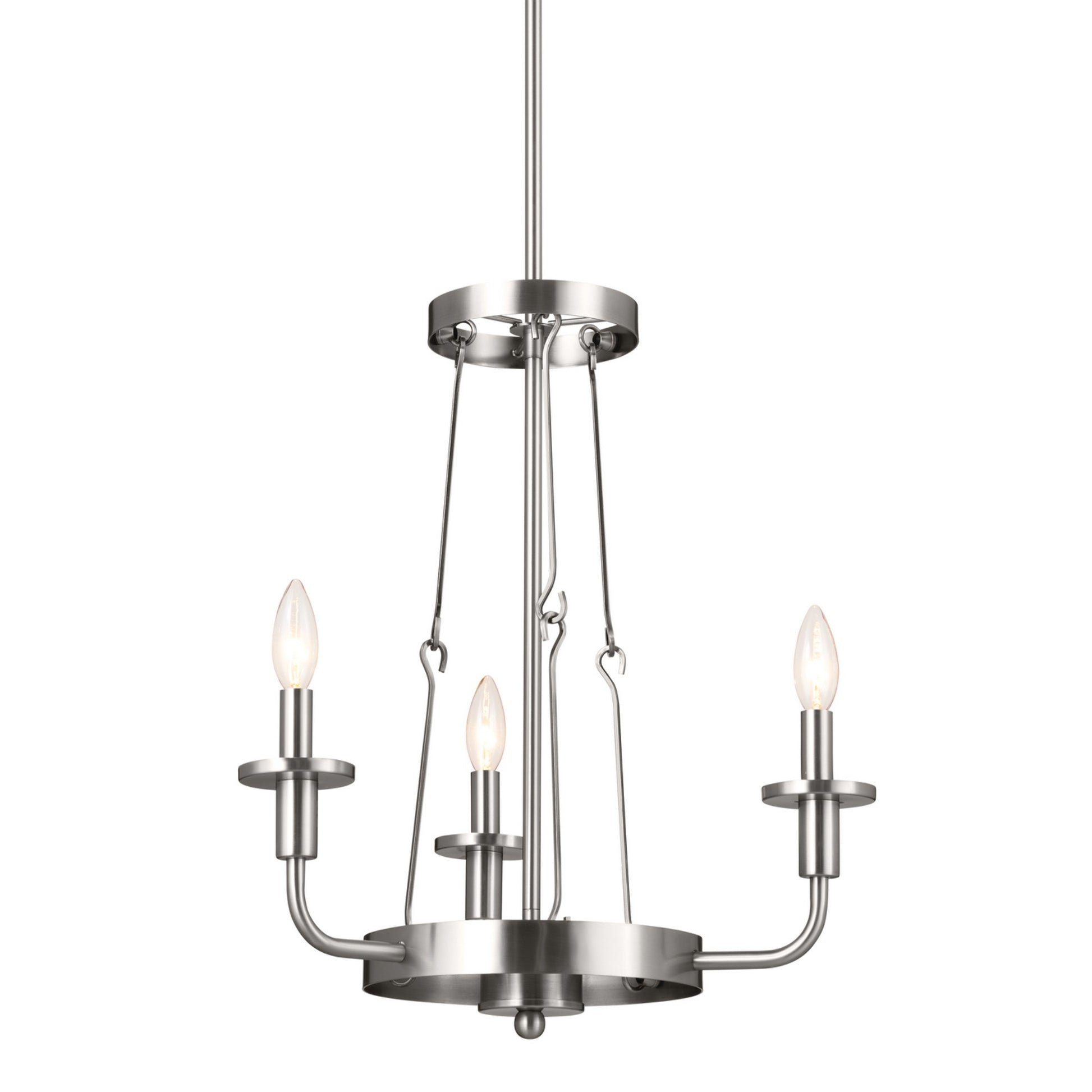 Vetivene 20" 3-Light Mini Chandelier, Classic Pewter Finish - Bees Lighting