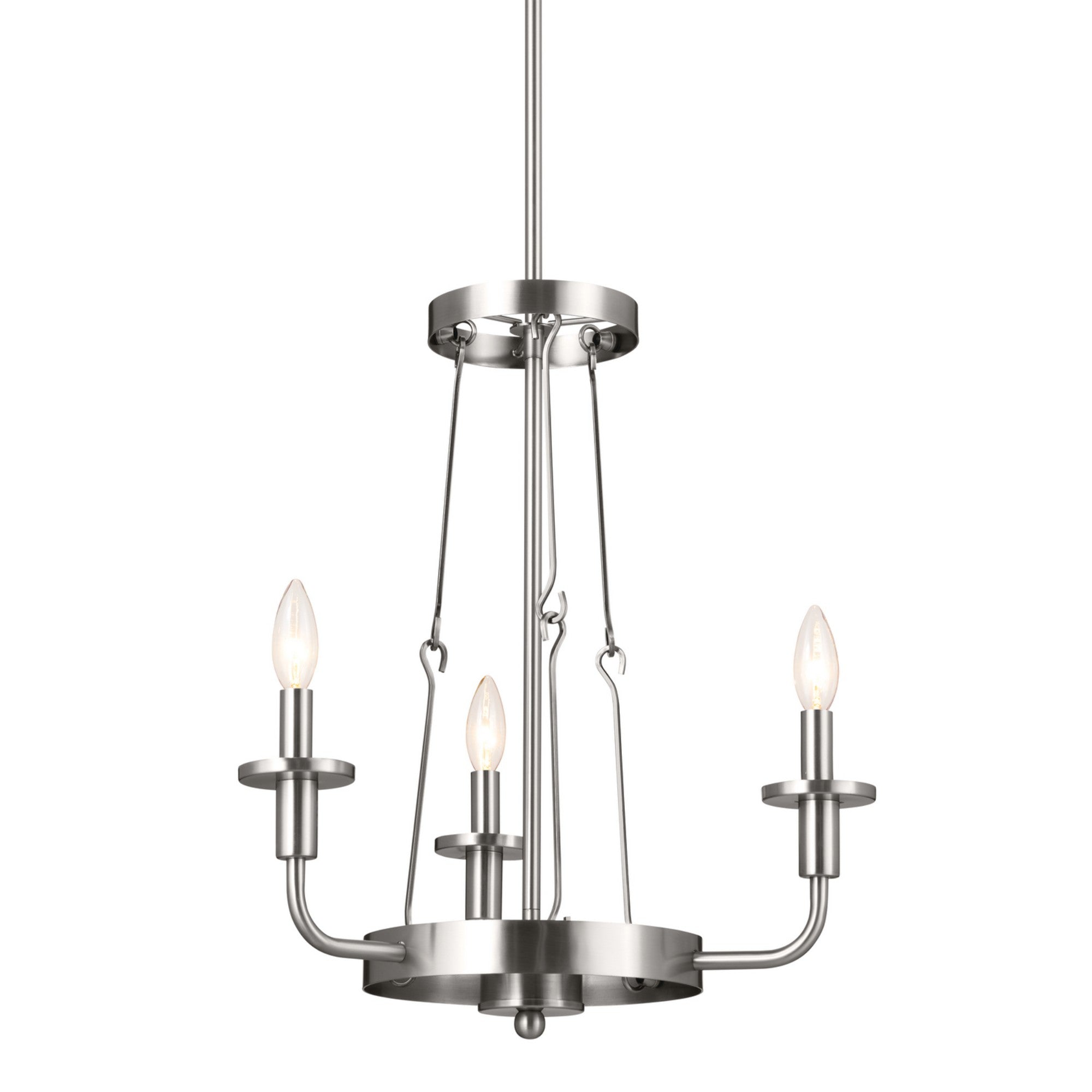 Vetivene 20" 3-Light Mini Chandelier, Classic Pewter Finish - Bees Lighting