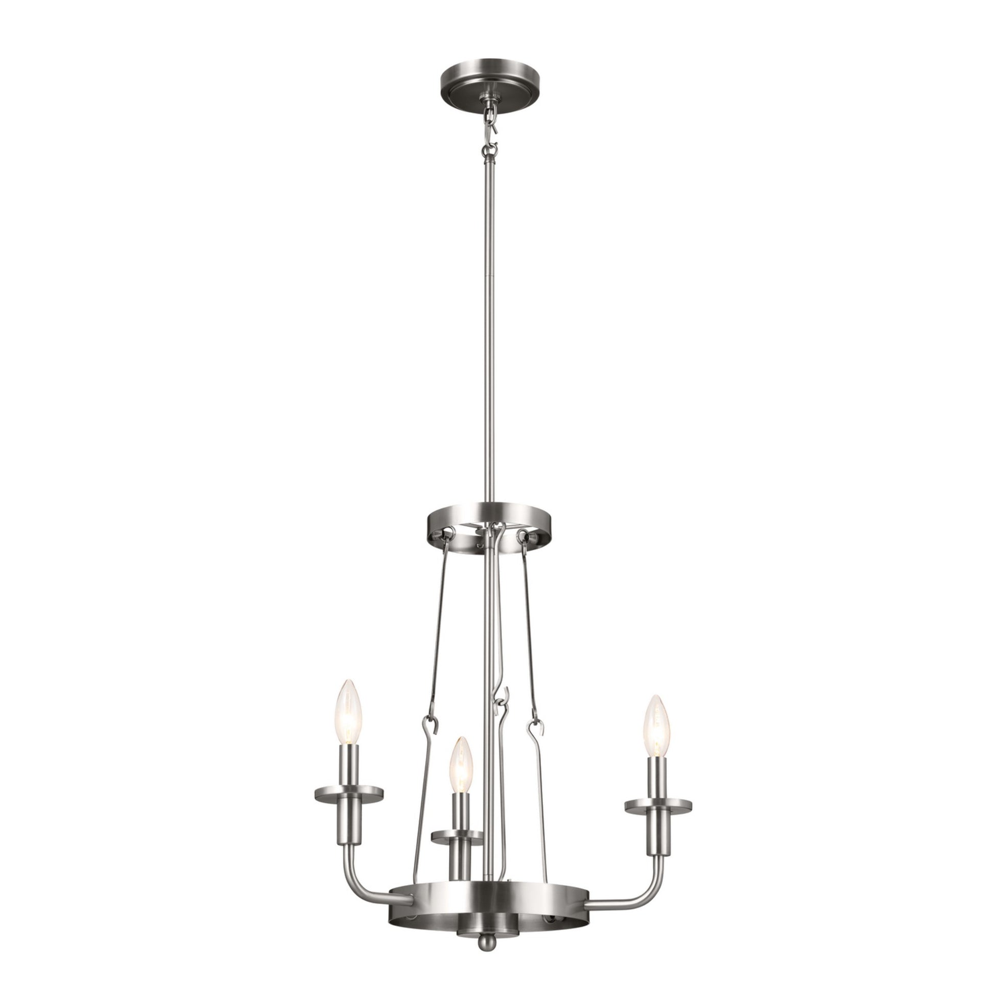 Vetivene 20" 3-Light Mini Chandelier, Classic Pewter Finish - Bees Lighting