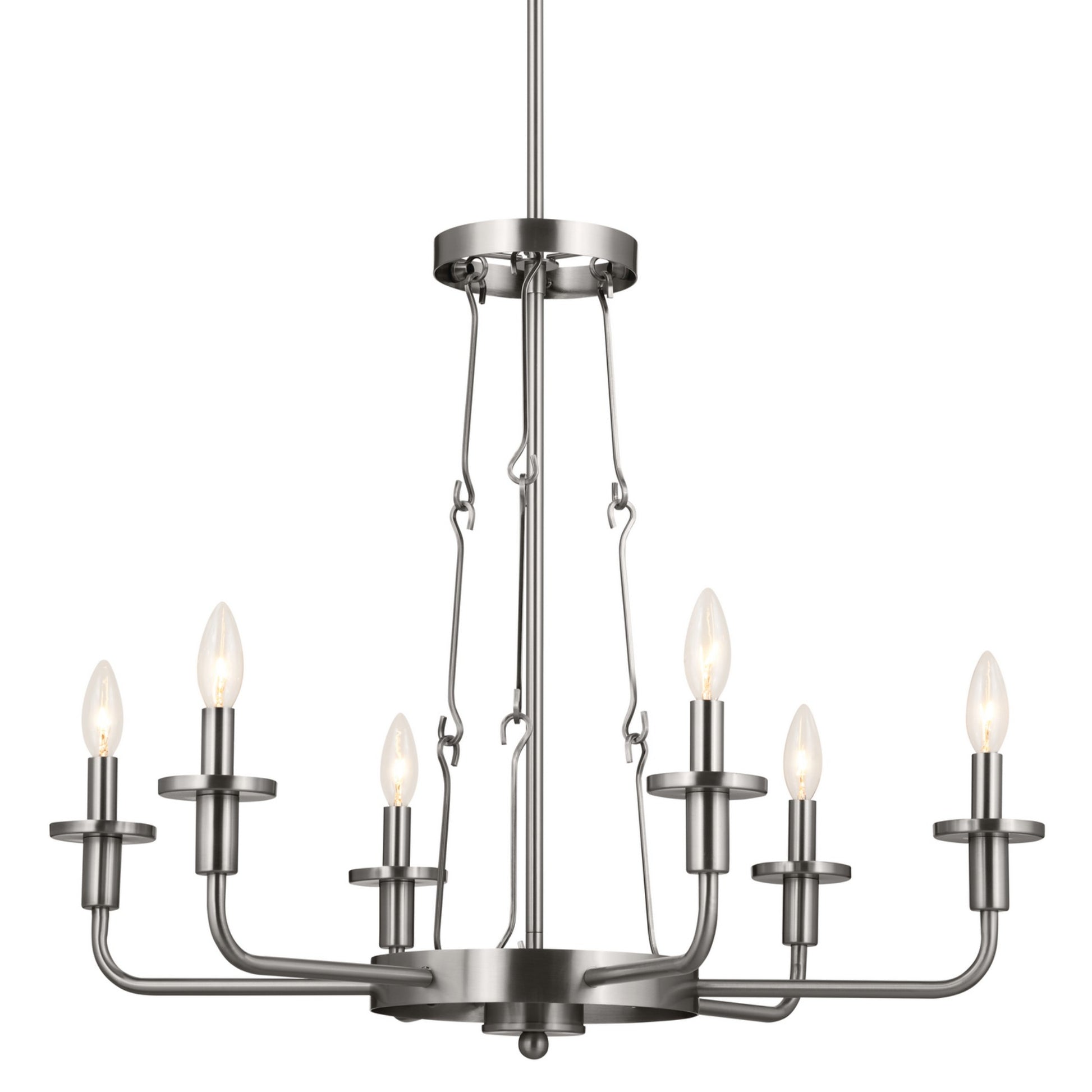 Vetivene 29" 6-Light Chandelier, Classic Pewter Finish - Bees Lighting