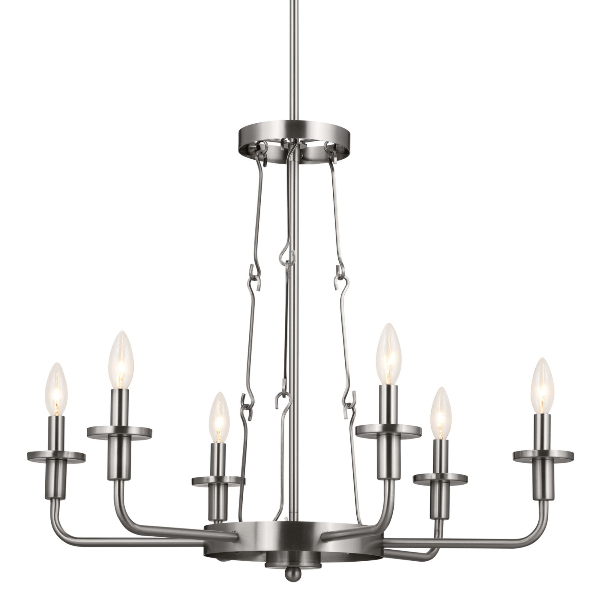 Vetivene 29" 6-Light Chandelier, Classic Pewter Finish - Bees Lighting