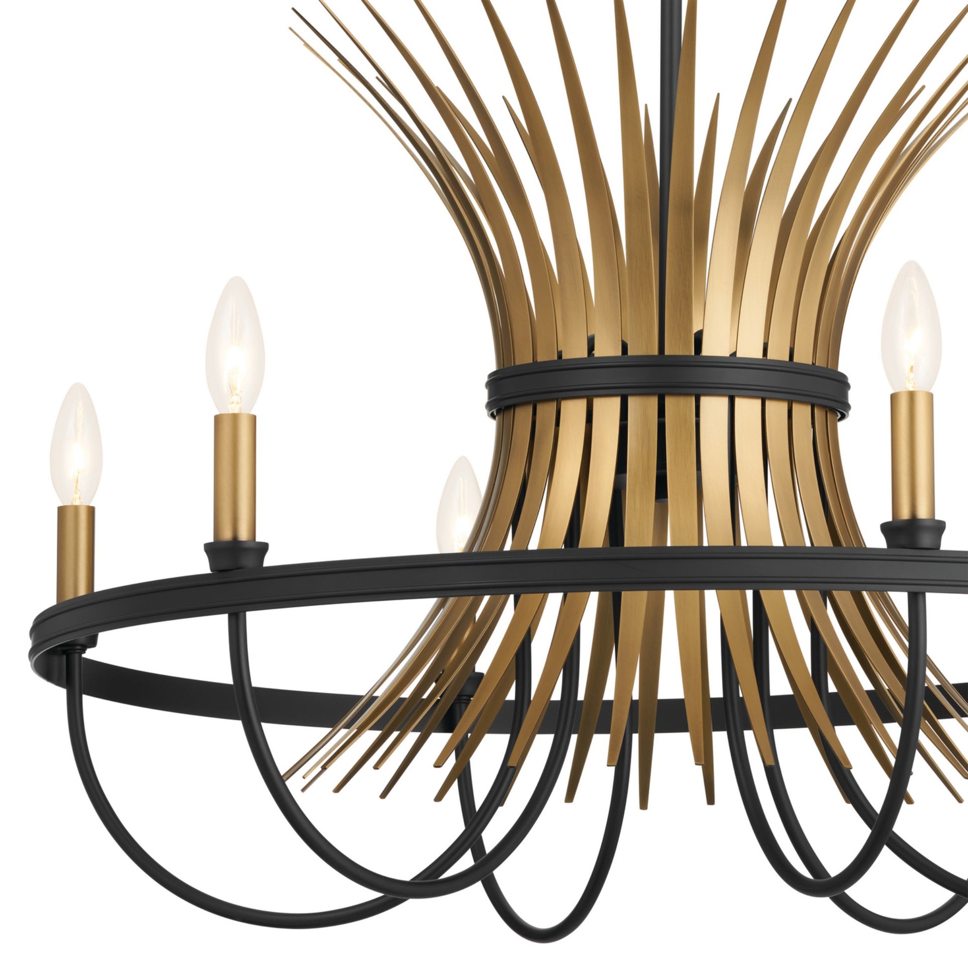 Baile 29" 6-Light Chandelier, Black Finish - Bees Lighting