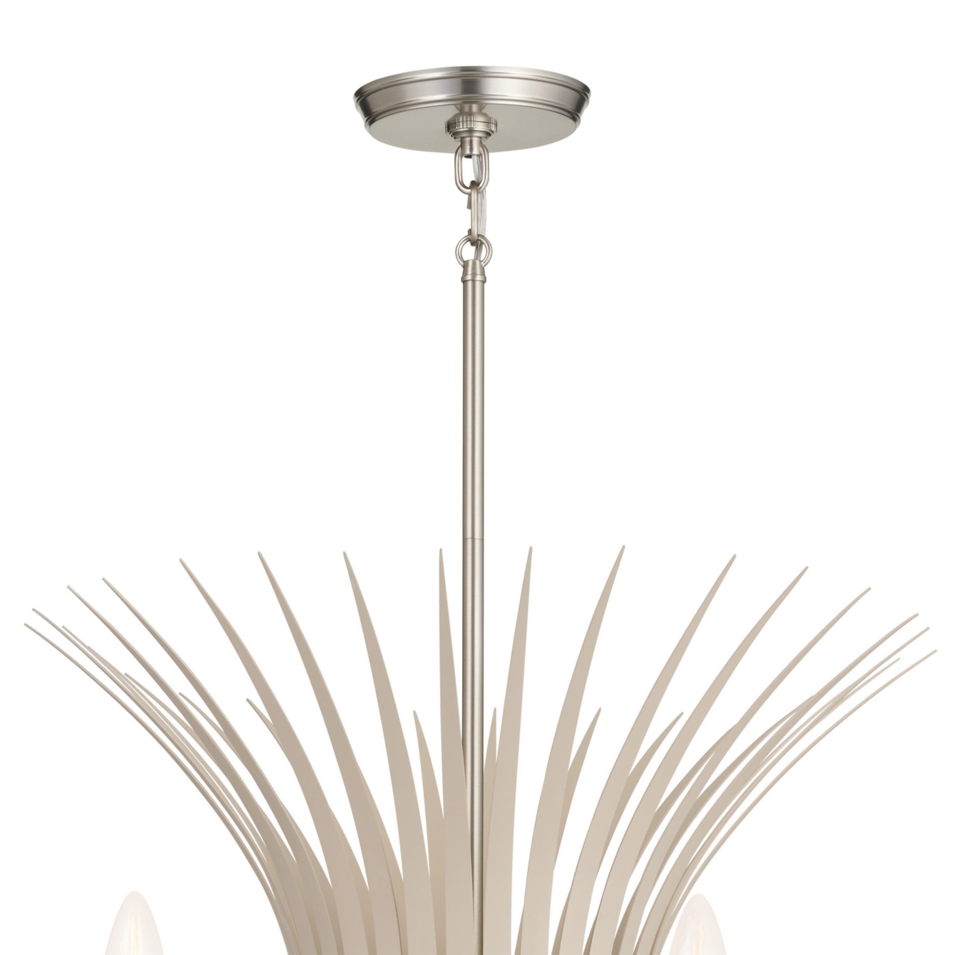 Baile 37" 10-Light Chandelier, Brushed Nickel Finish - Bees Lighting