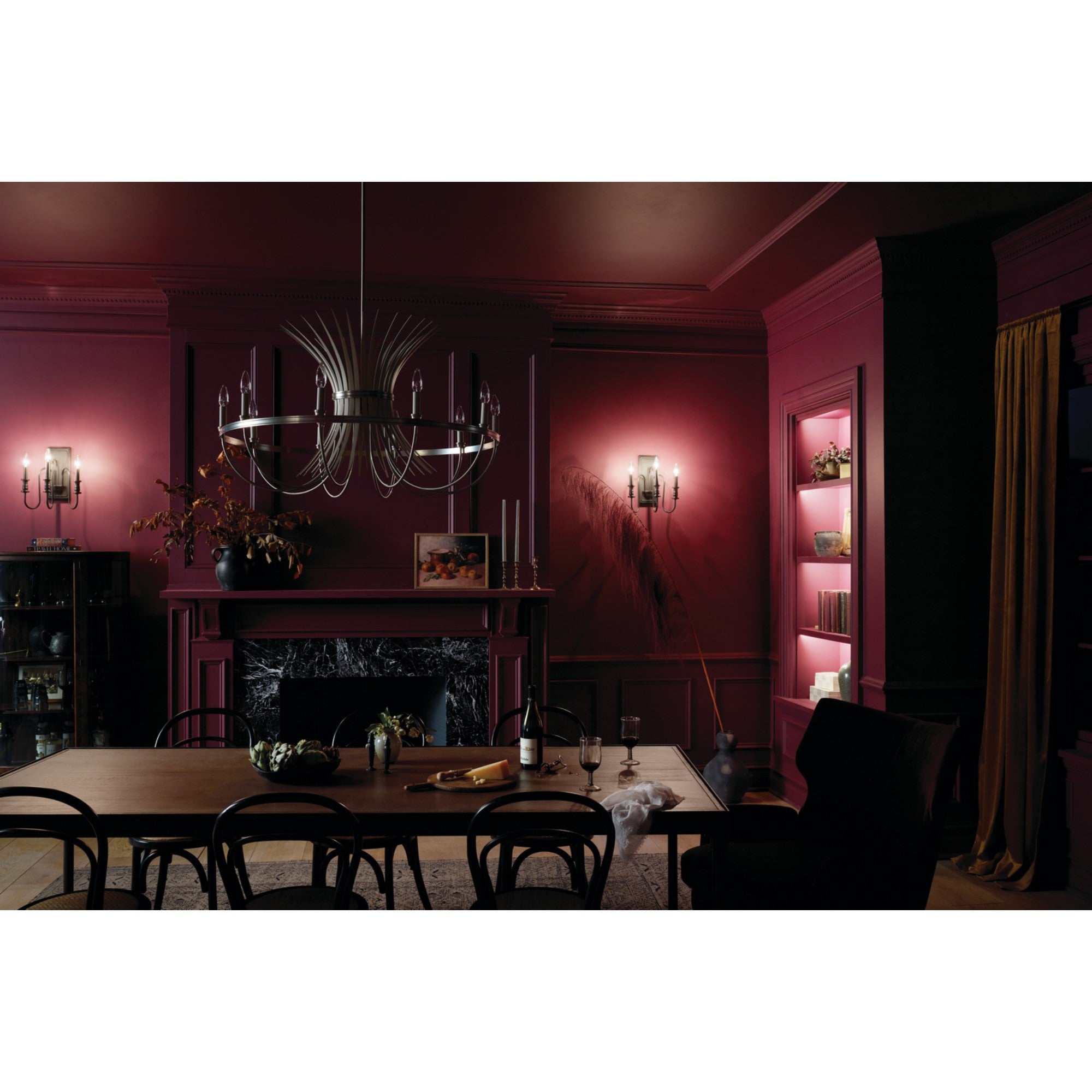 Baile 37" 10-Light Chandelier, Brushed Nickel Finish - Bees Lighting